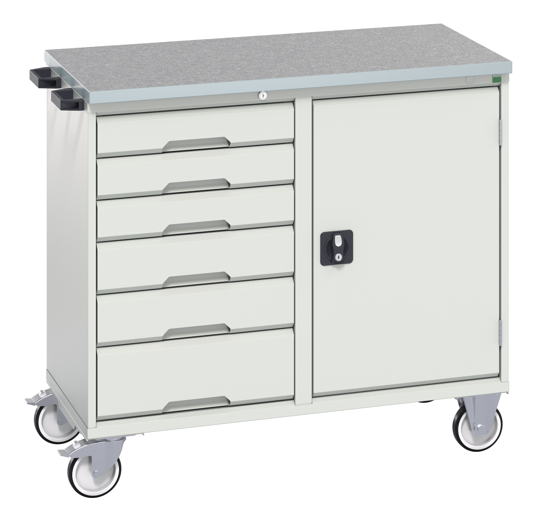 Bott Verso Maintenance Trolley With 6 Drawers / Cupboard & Lino Top - 16927123.16