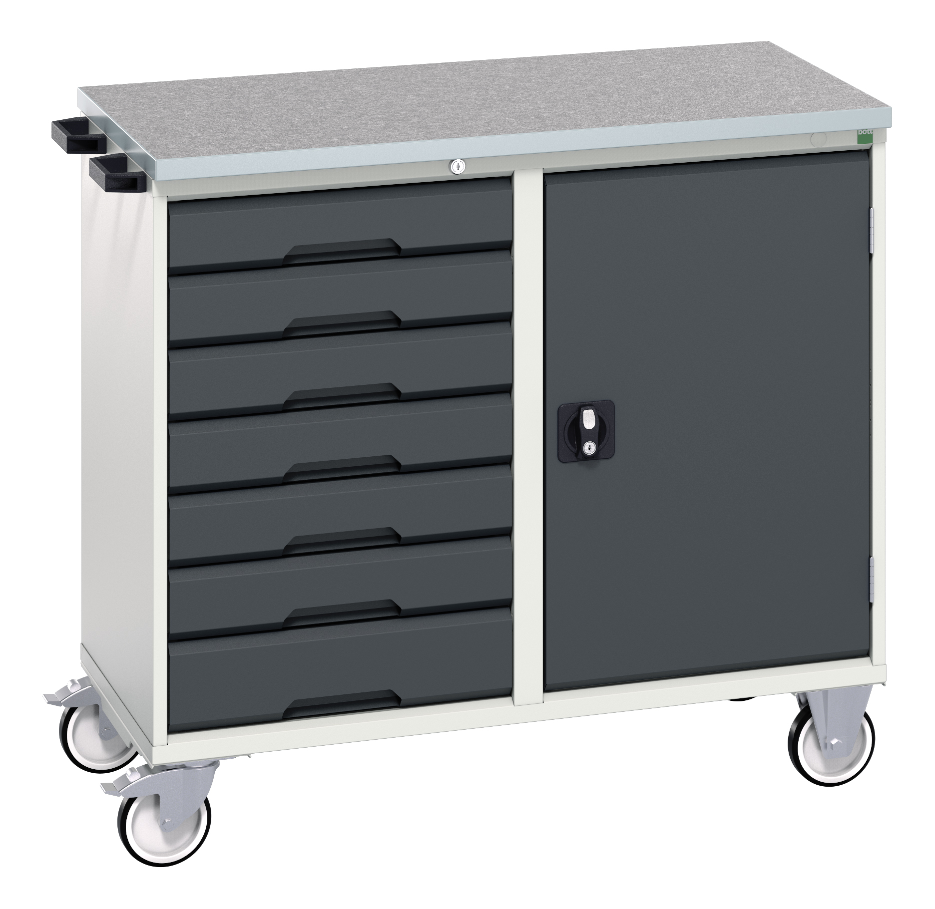 Bott Verso Maintenance Trolley With 7 Drawers / Cupboard & Lino Top - 16927126.19