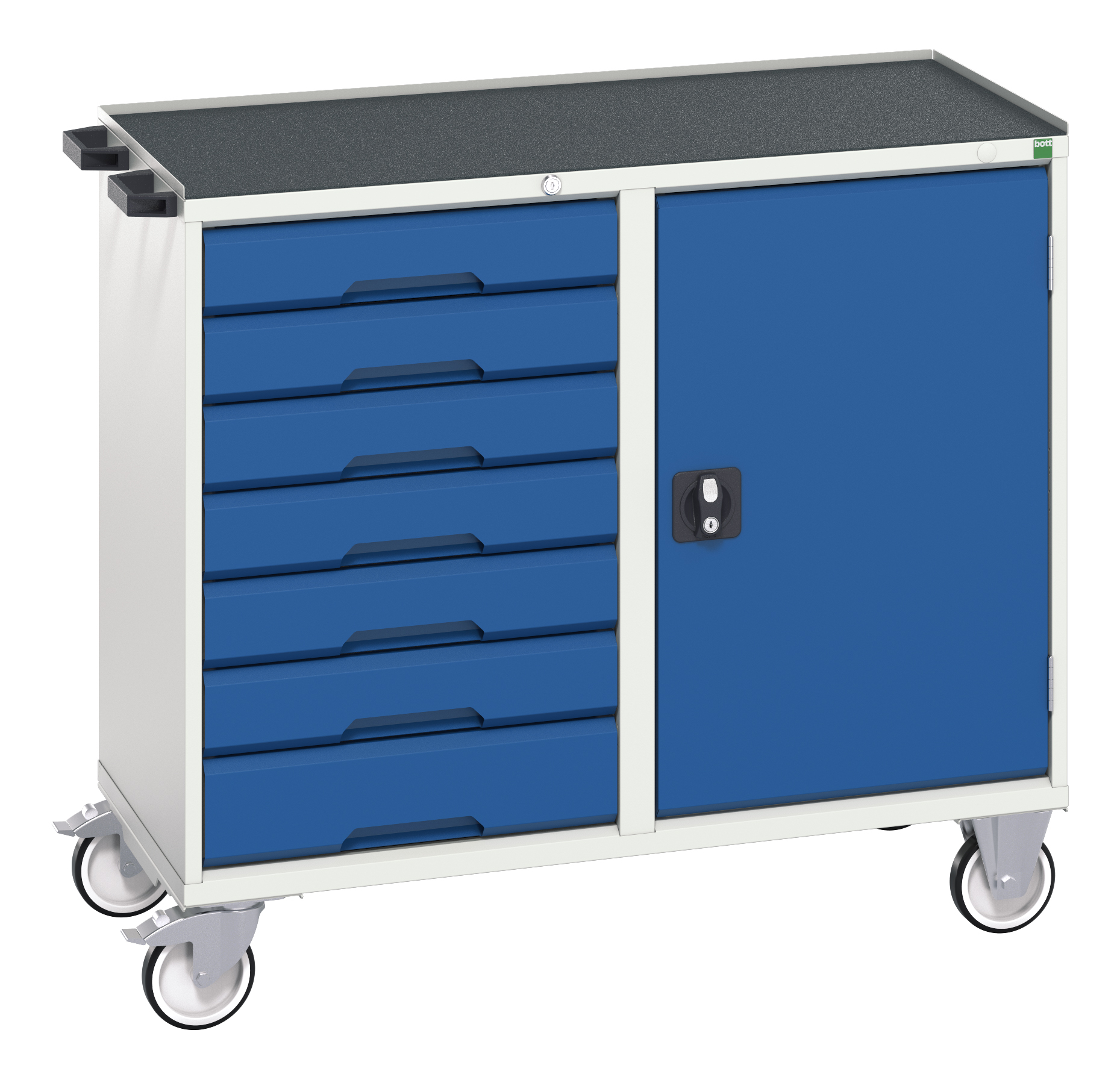 Bott Verso Maintenance Trolley With 7 Drawers / Cupboard & Top Tray With Mat - 16927128.11