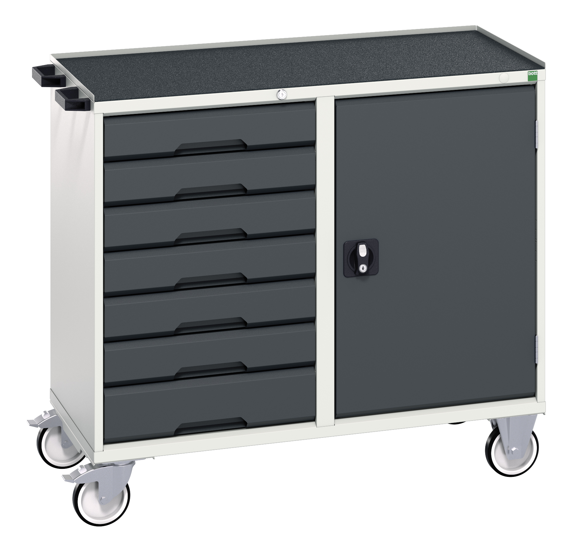 Bott Verso Maintenance Trolley With 7 Drawers / Cupboard & Top Tray With Mat - 16927128.19