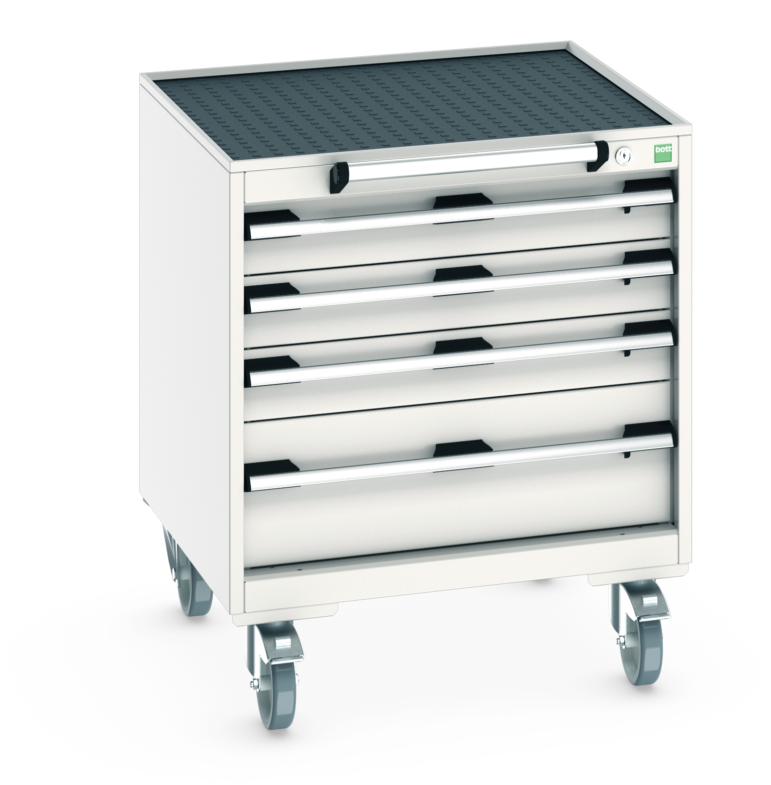 Bott Cubio Mobile Drawer Cabinet With 4 Drawers & Top Tray With Mat - 40402023.16V