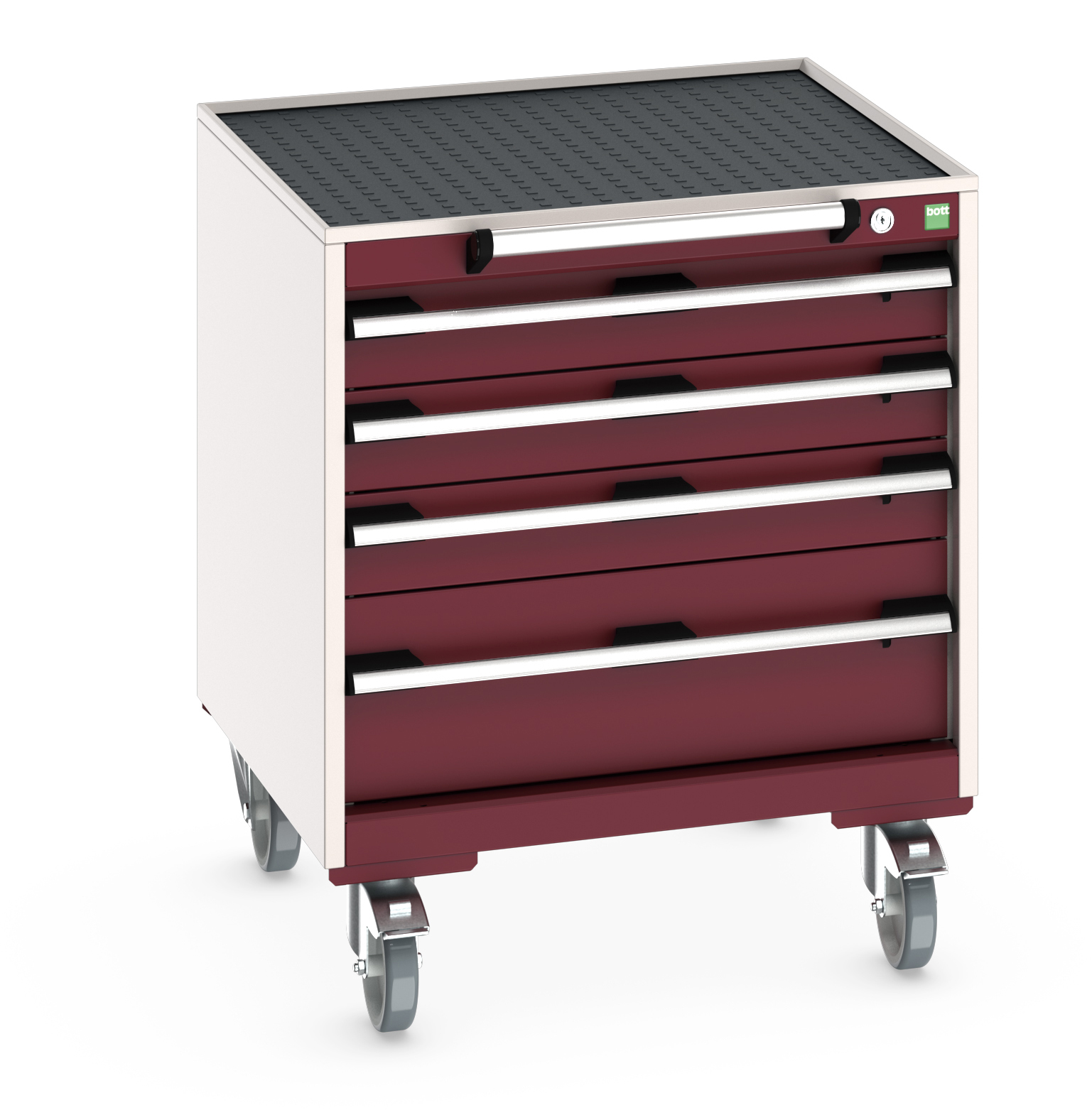 Bott Cubio Mobile Drawer Cabinet With 4 Drawers & Top Tray With Mat - 40402023.24V