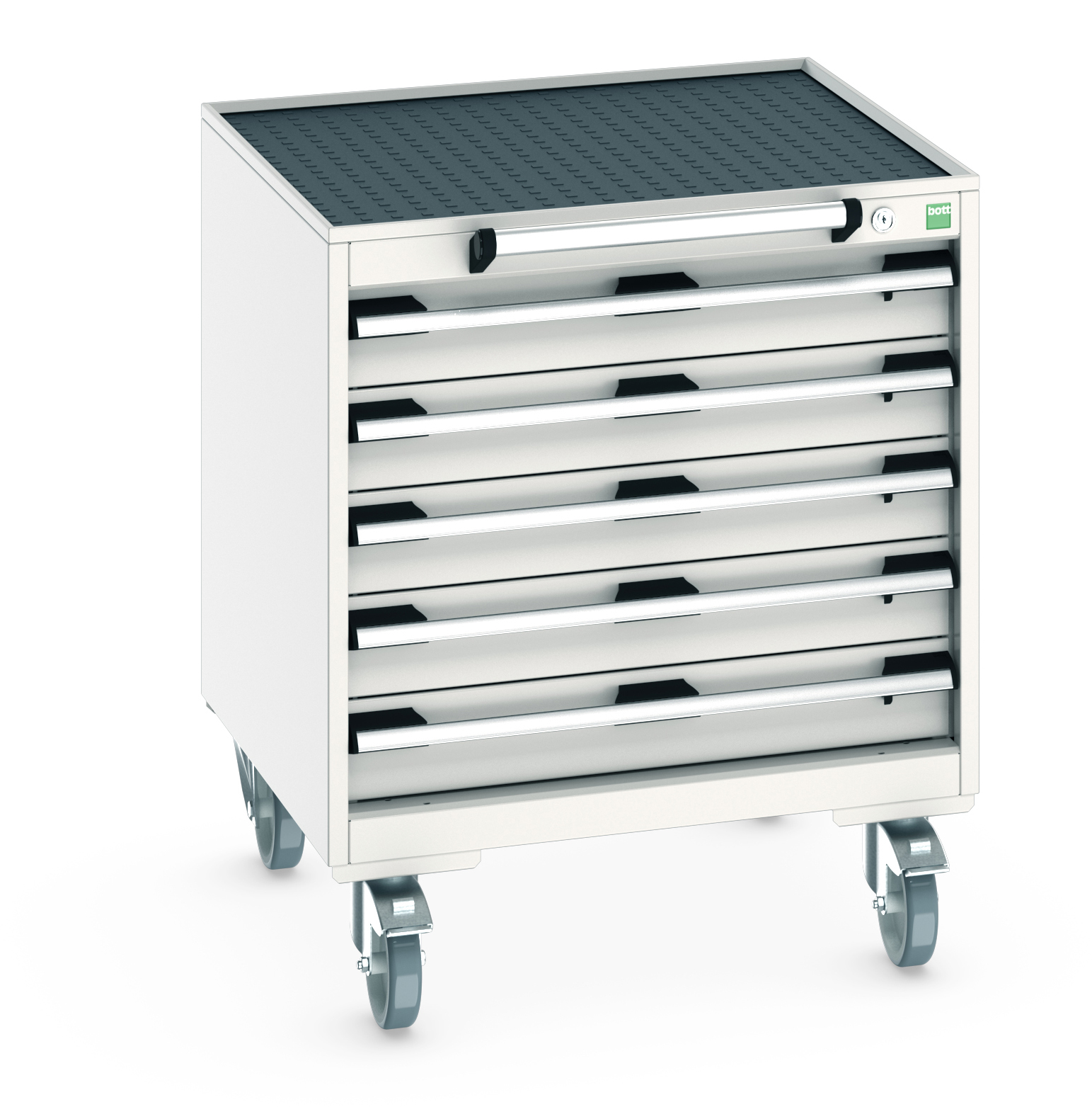 Bott Cubio Mobile Drawer Cabinet With 5 Drawers & Top Tray With Mat - 40402027.16V