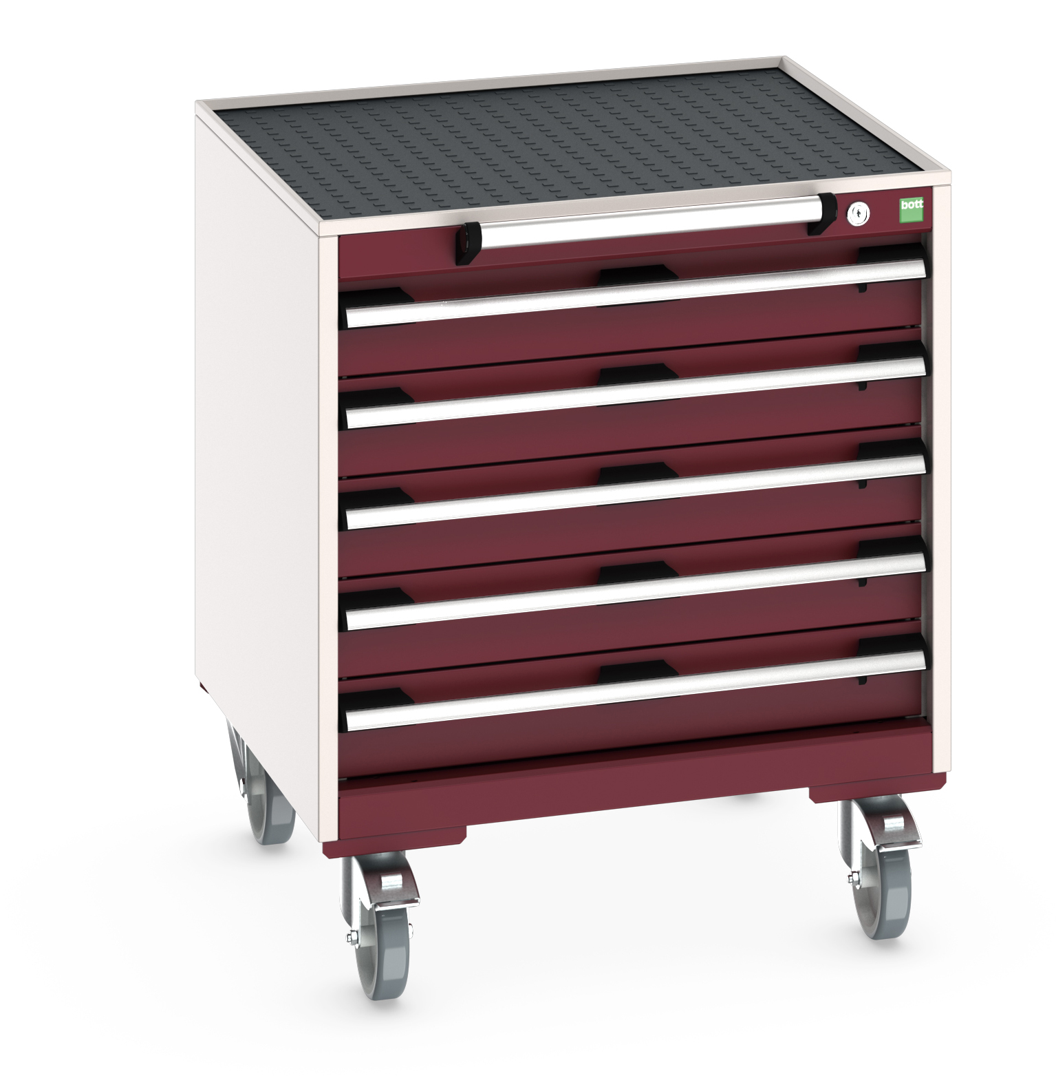 Bott Cubio Mobile Drawer Cabinet With 5 Drawers & Top Tray With Mat - 40402027.24V