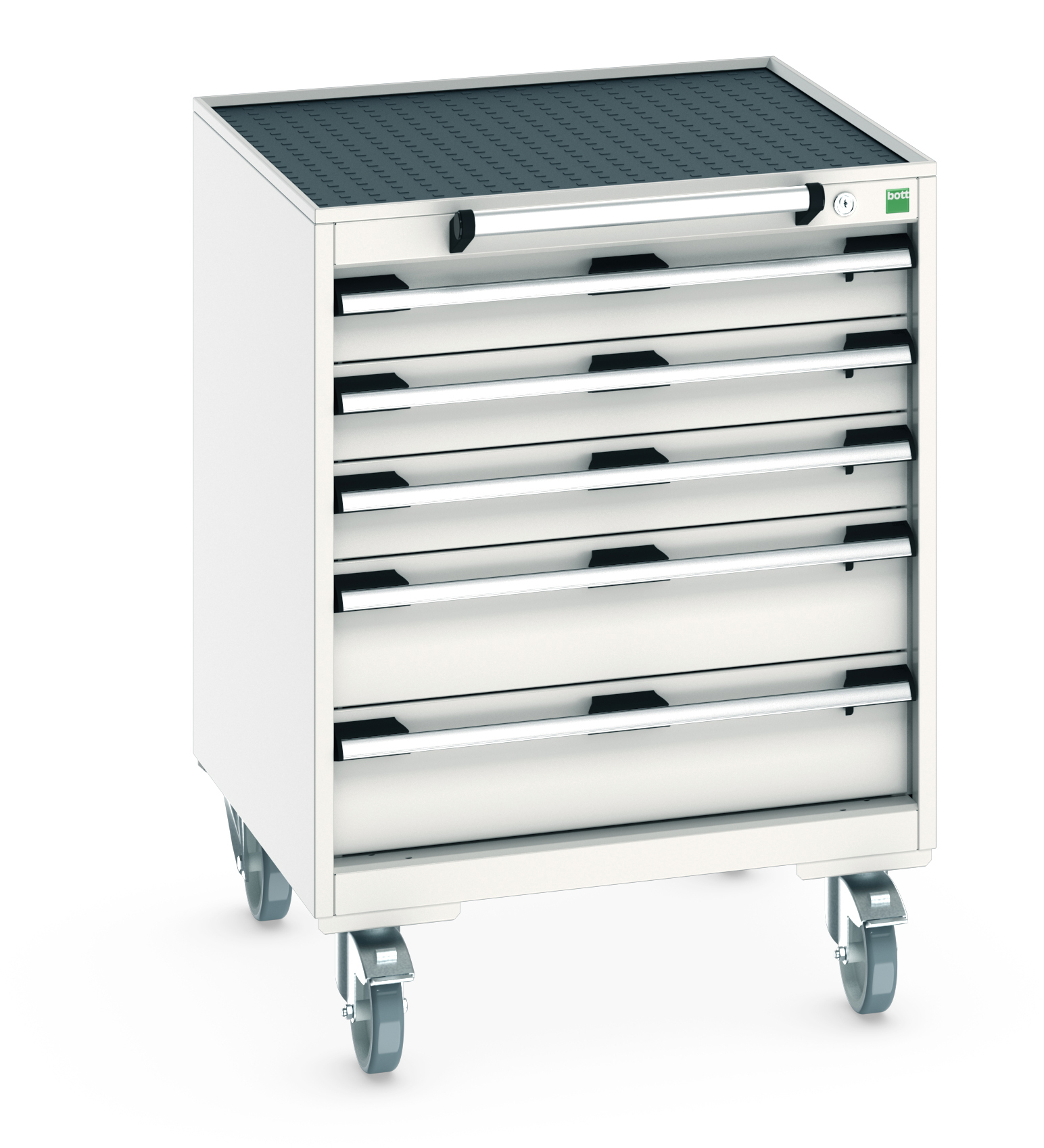 Bott Cubio Mobile Drawer Cabinet With 5 Drawers & Top Tray With Mat - 40402031.16V