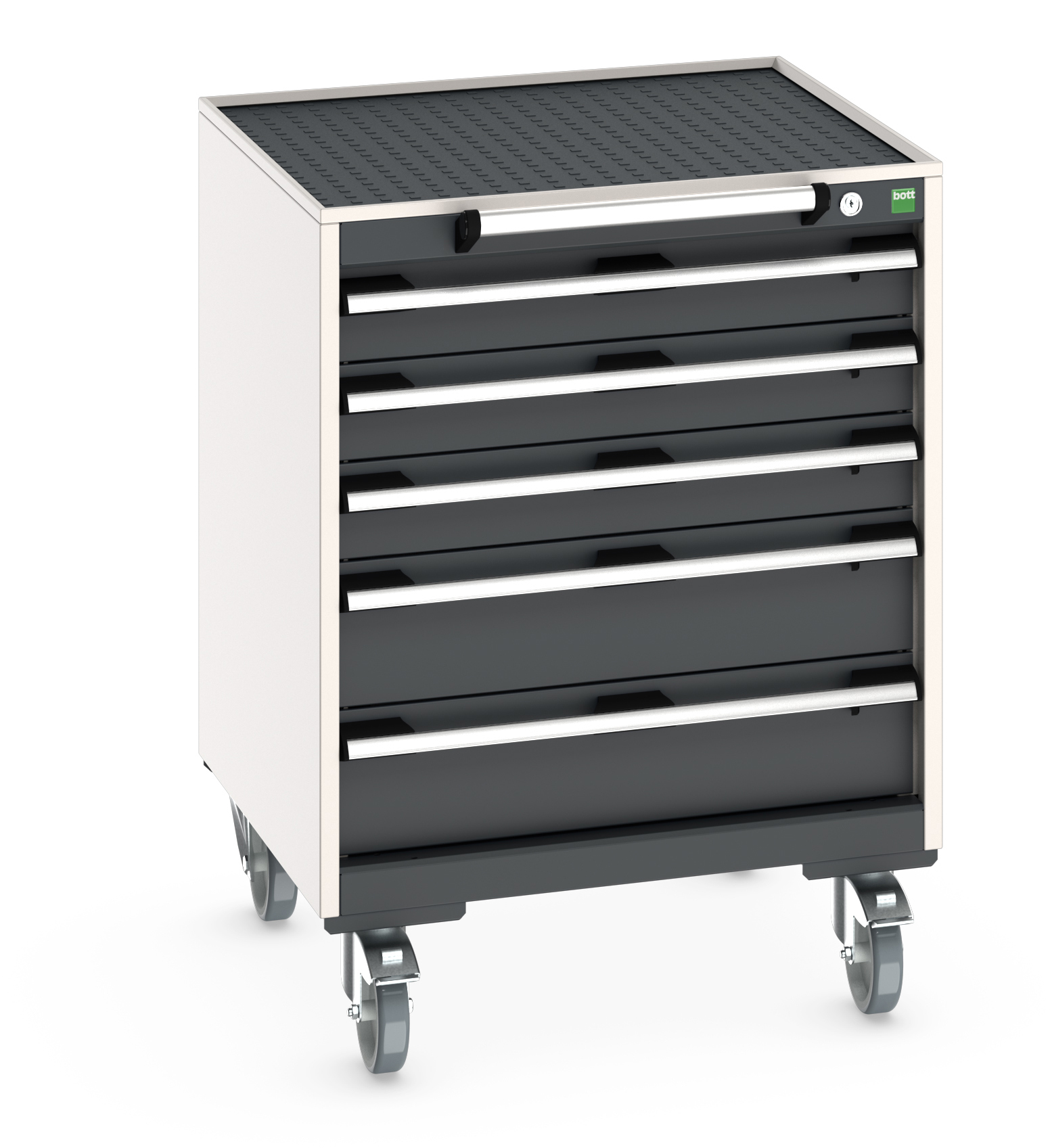 Bott Cubio Mobile Drawer Cabinet With 5 Drawers & Top Tray With Mat - 40402031.19V