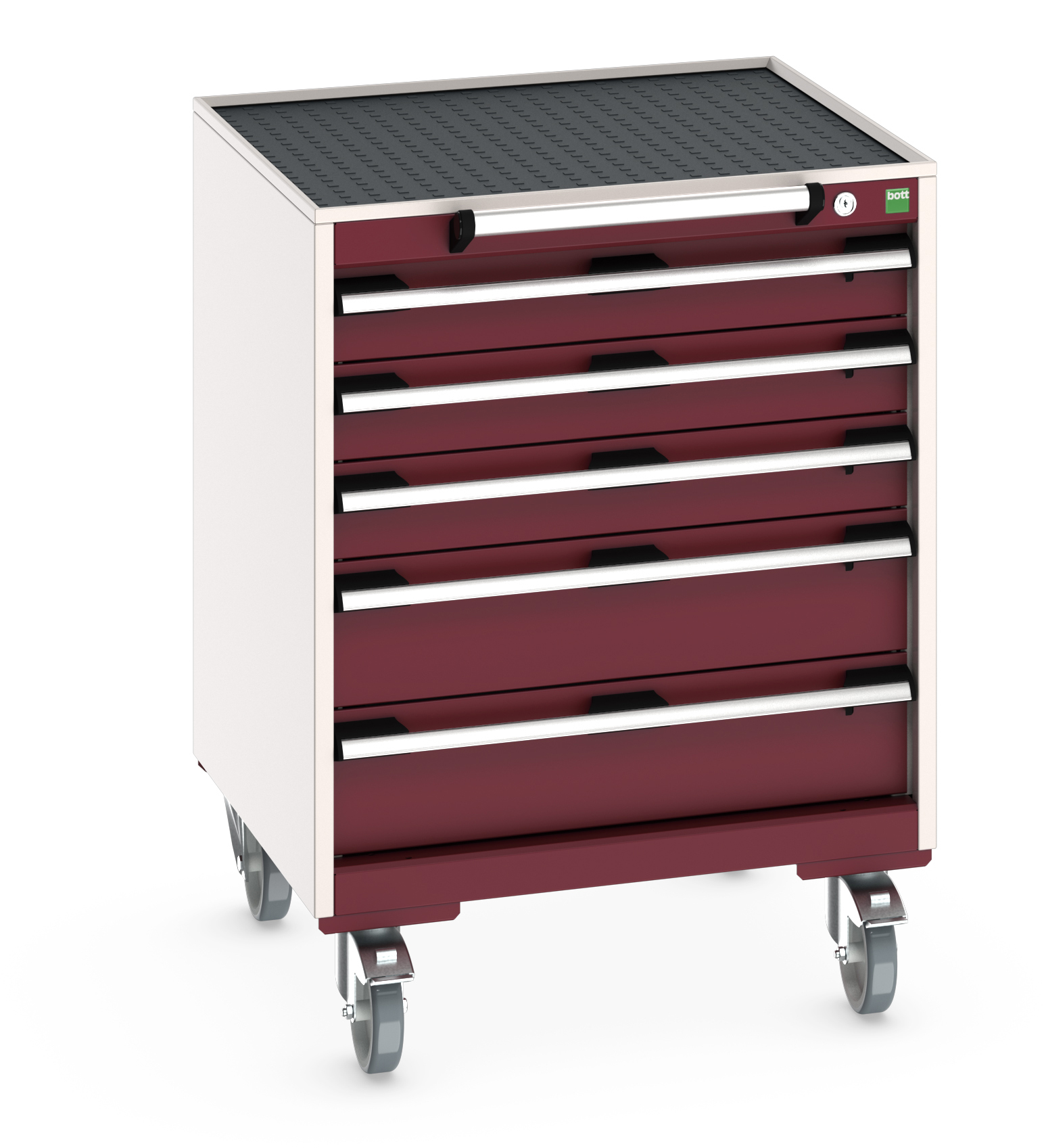 Bott Cubio Mobile Drawer Cabinet With 5 Drawers & Top Tray With Mat - 40402031.24V