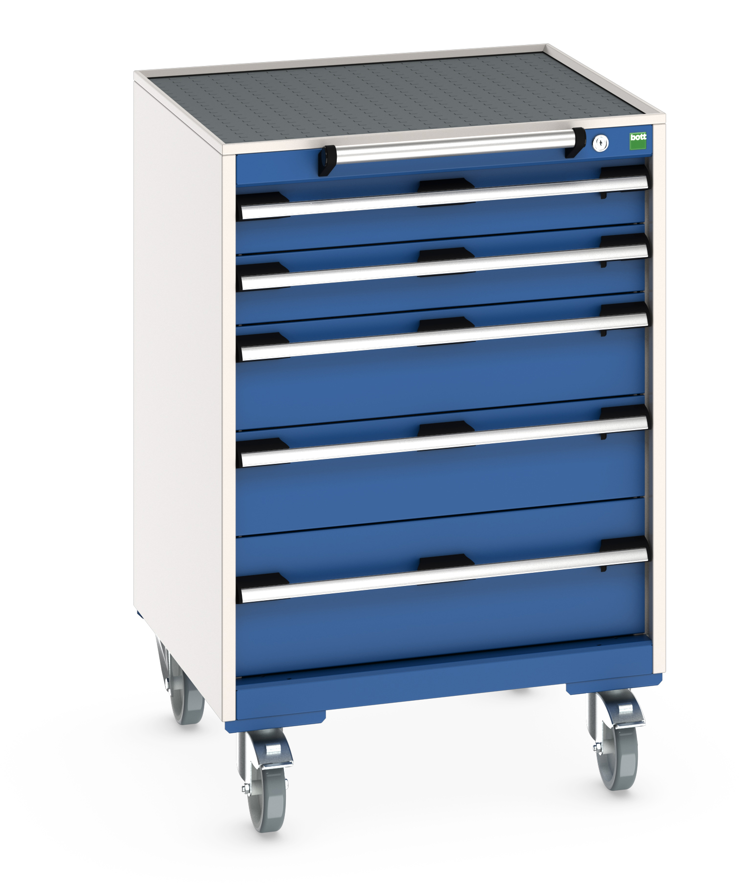 Bott Cubio Mobile Drawer Cabinet With 5 Drawers & Top Tray With Mat - 40402033.11V