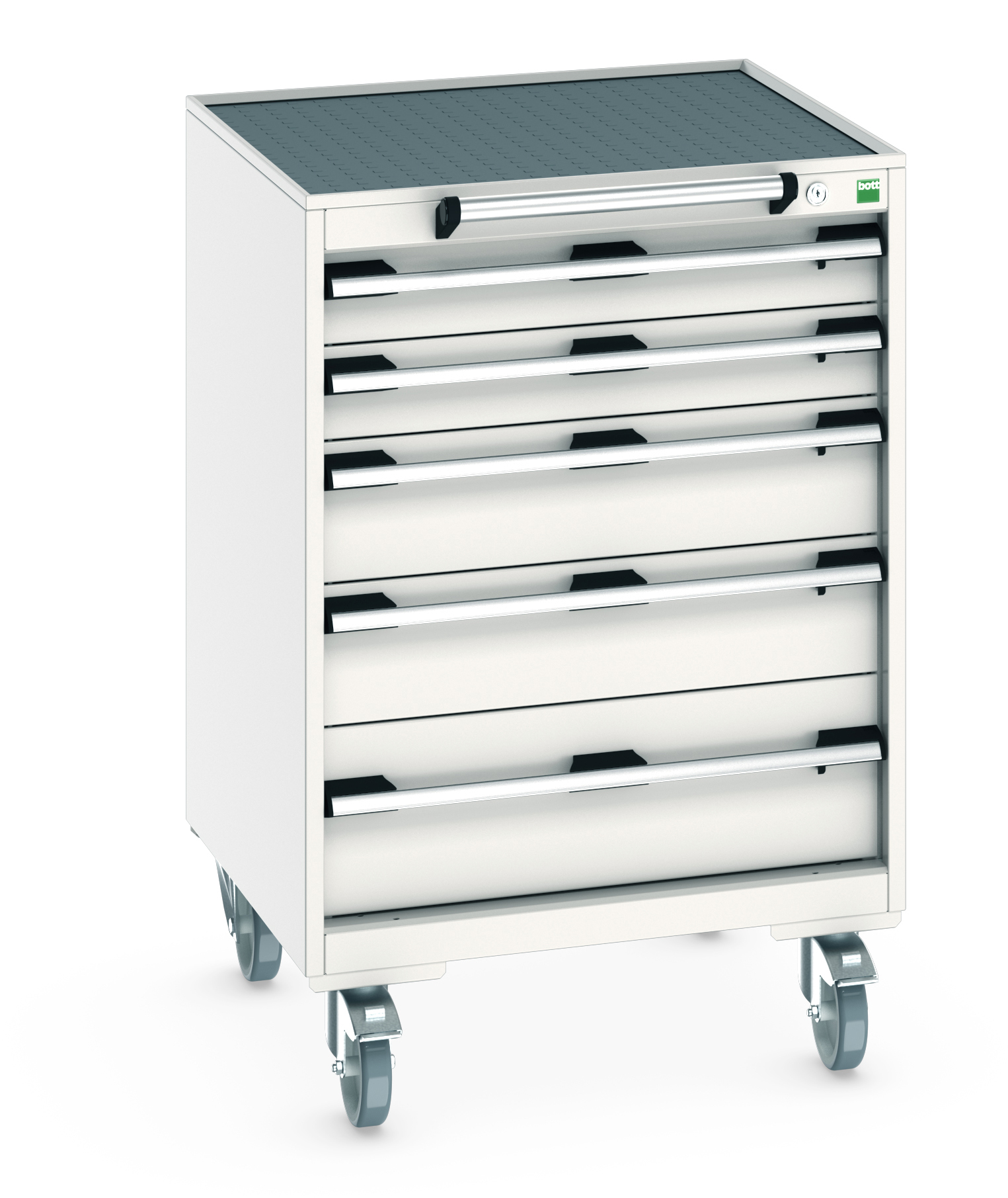 Bott Cubio Mobile Drawer Cabinet With 5 Drawers & Top Tray With Mat - 40402033.16V