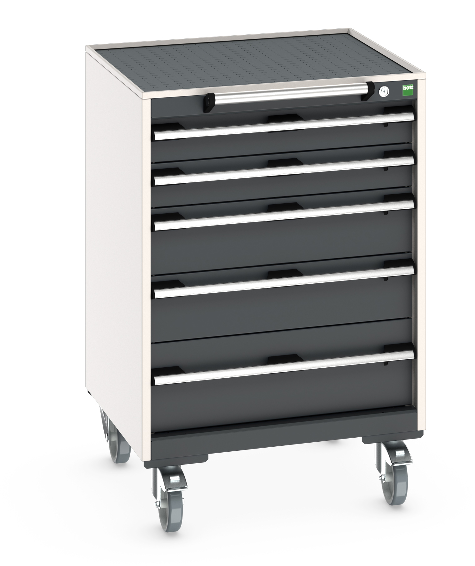 Bott Cubio Mobile Drawer Cabinet With 5 Drawers & Top Tray With Mat - 40402033.19V