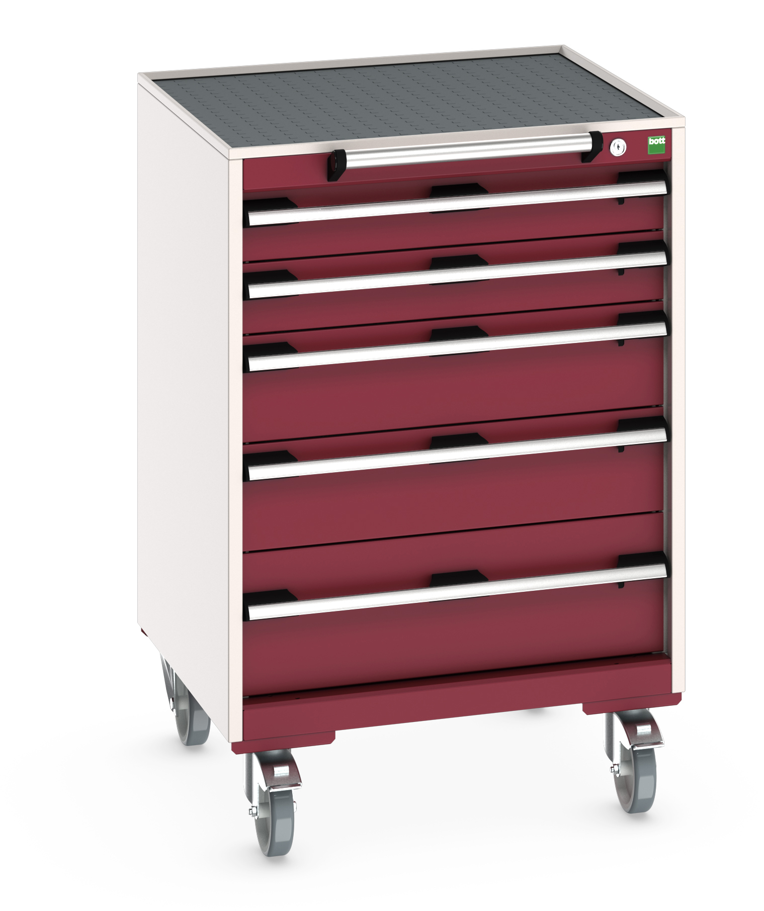 Bott Cubio Mobile Drawer Cabinet With 5 Drawers & Top Tray With Mat - 40402033.24V