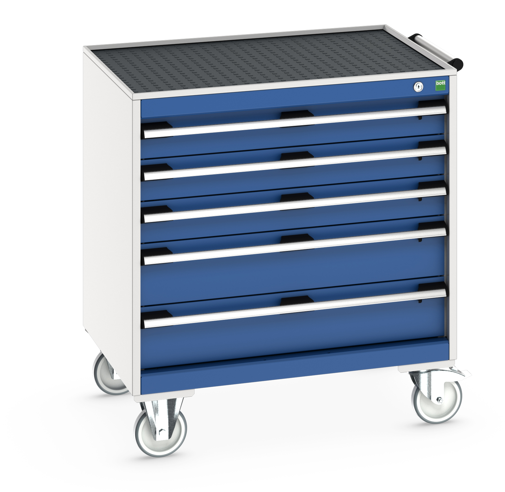 Bott Cubio Mobile Drawer Cabinet With 5 Drawers & Top Tray With Mat - 40402057.11V