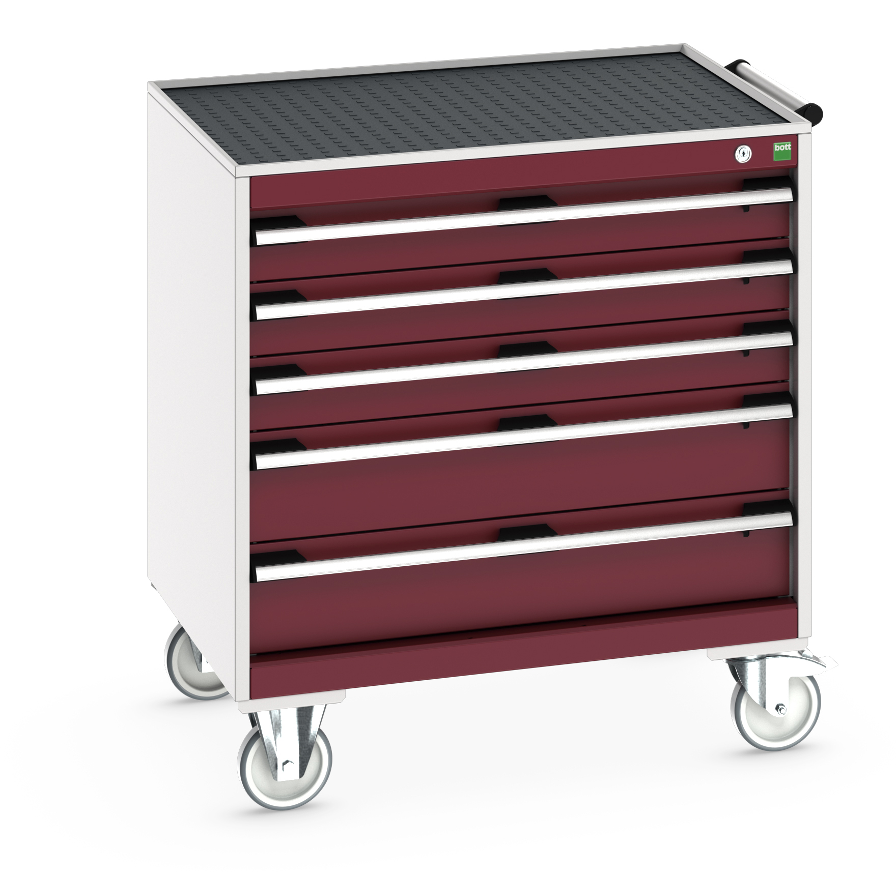 Bott Cubio Mobile Drawer Cabinet With 5 Drawers & Top Tray With Mat - 40402057.24V