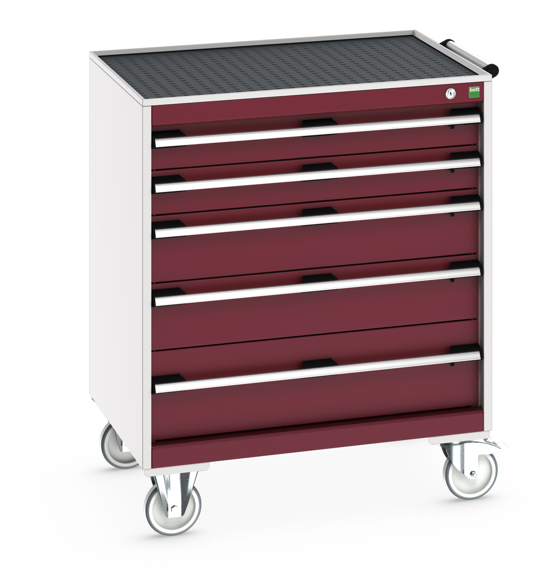 Bott Cubio Mobile Drawer Cabinet With 5 Drawers & Top Tray With Mat - 40402059.24V