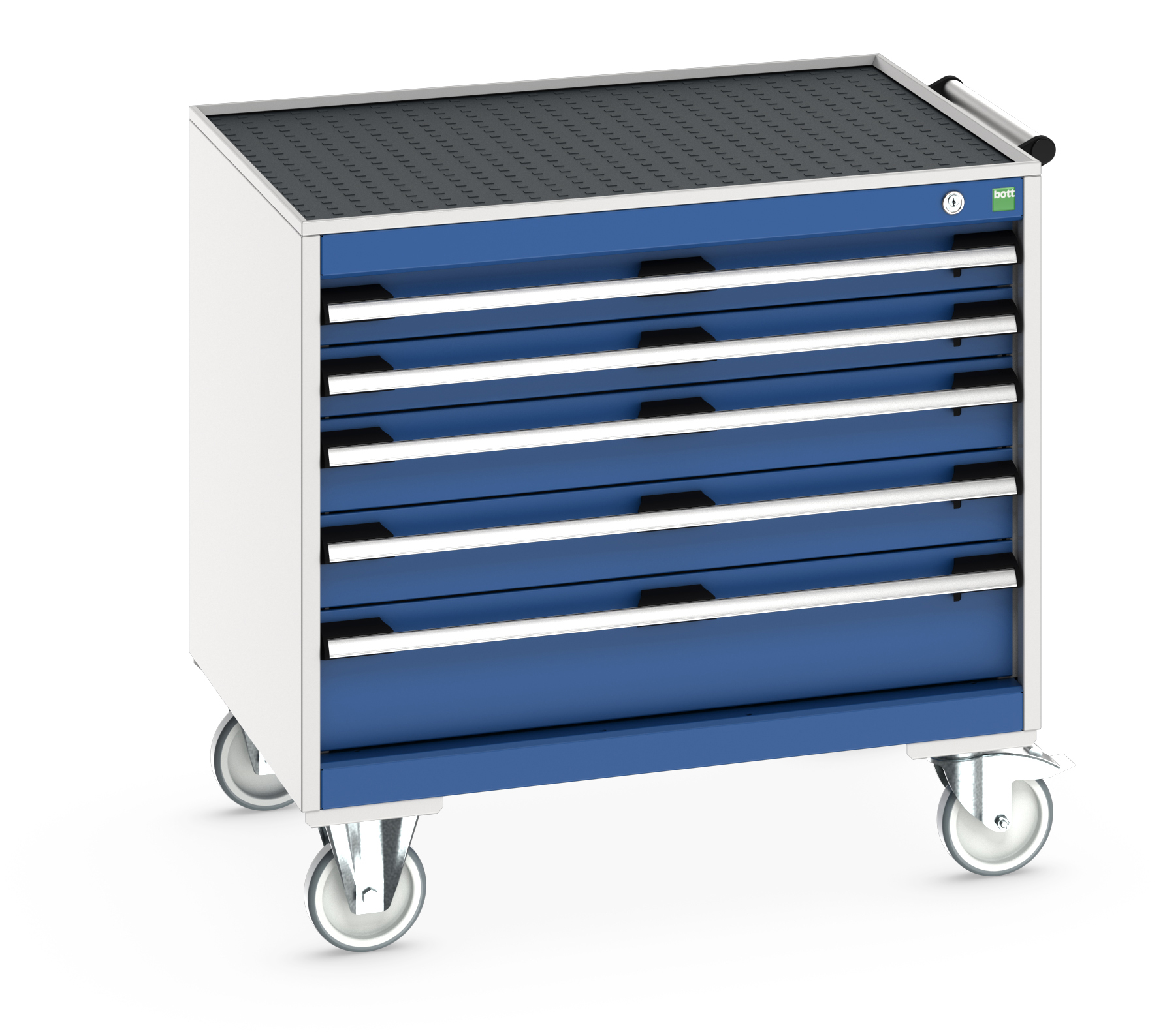 Bott Cubio Mobile Drawer Cabinet With 5 Drawers & Top Tray With Mat - 40402107.11V