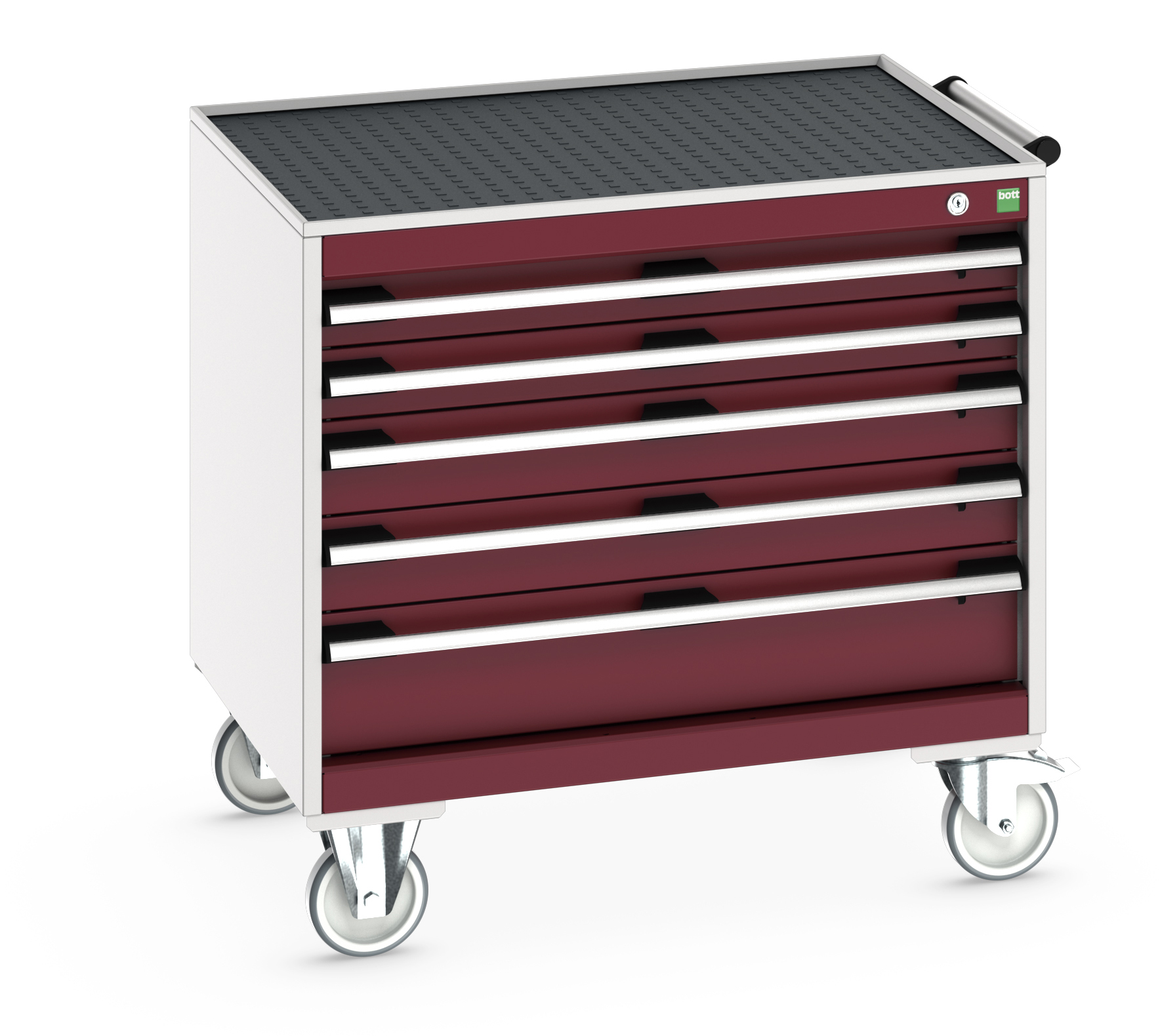 Bott Cubio Mobile Drawer Cabinet With 5 Drawers & Top Tray With Mat - 40402107.24V