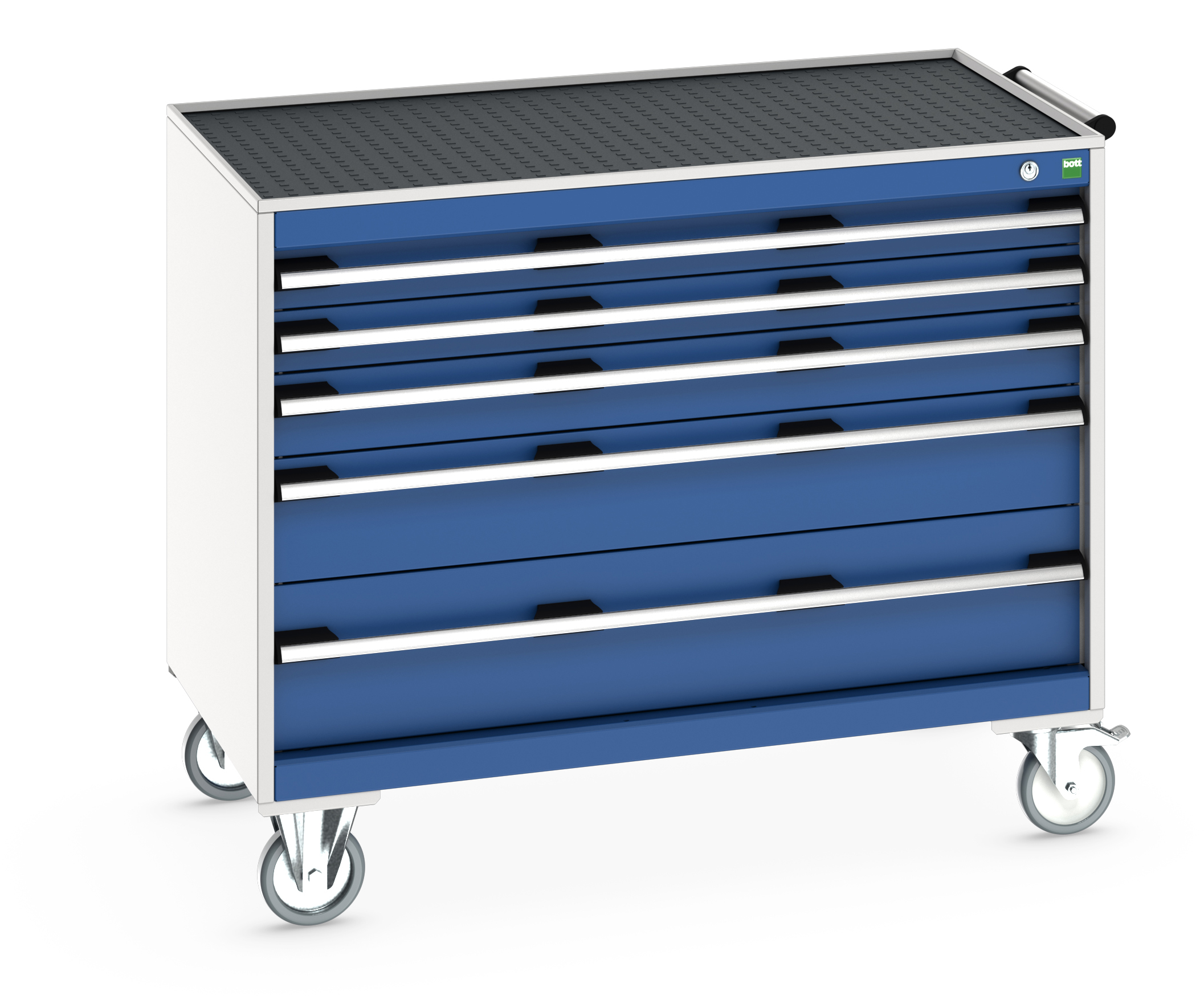Bott Cubio Mobile Drawer Cabinet With 5 Drawers & Top Tray With Mat - 40402130.11V