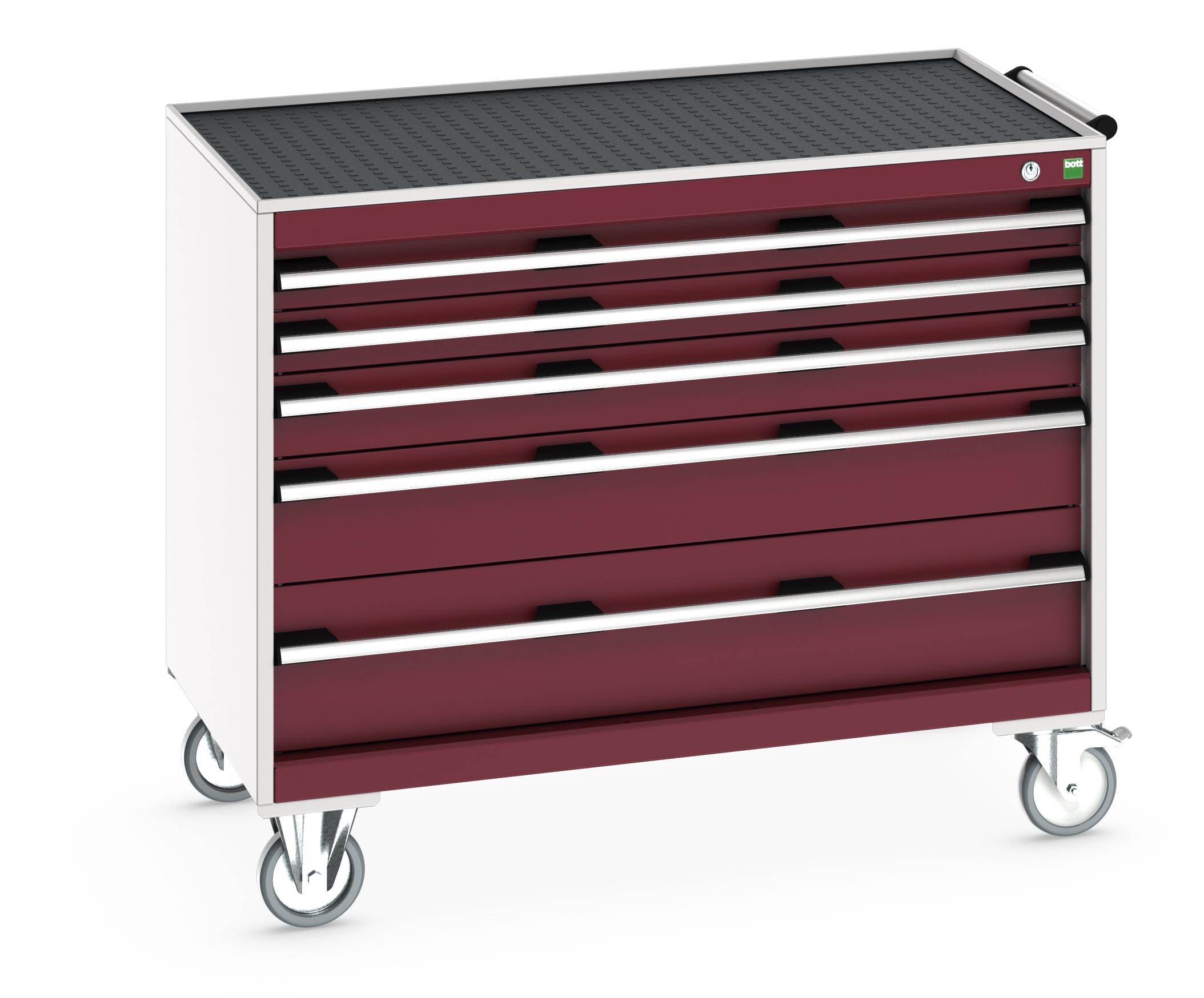 Bott Cubio Mobile Drawer Cabinet With 5 Drawers & Top Tray With Mat - 40402130.24V