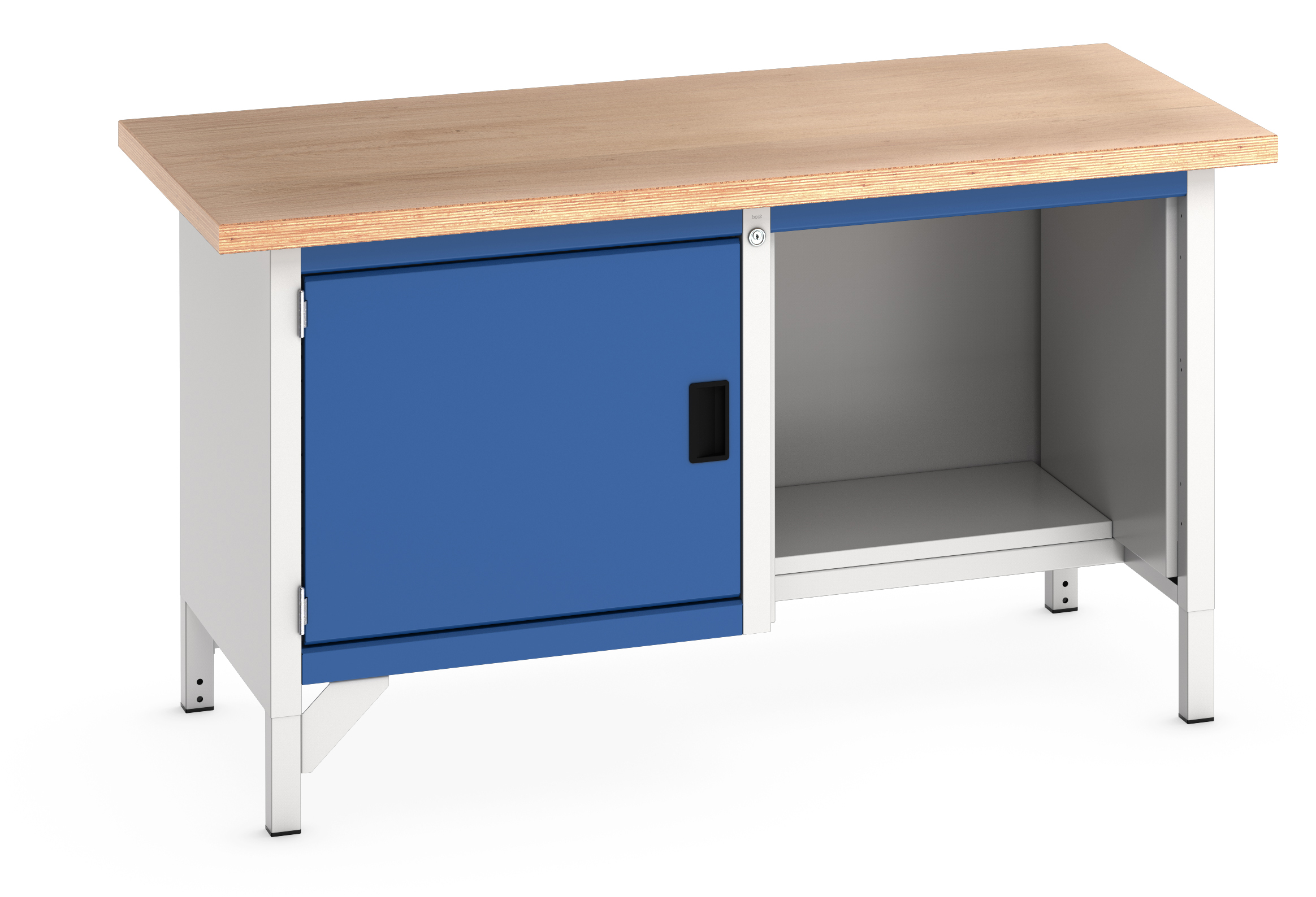 Bott Cubio Storage Bench With Full Cupboard / Open With Half Depth Base Shelf - 41002034.11V