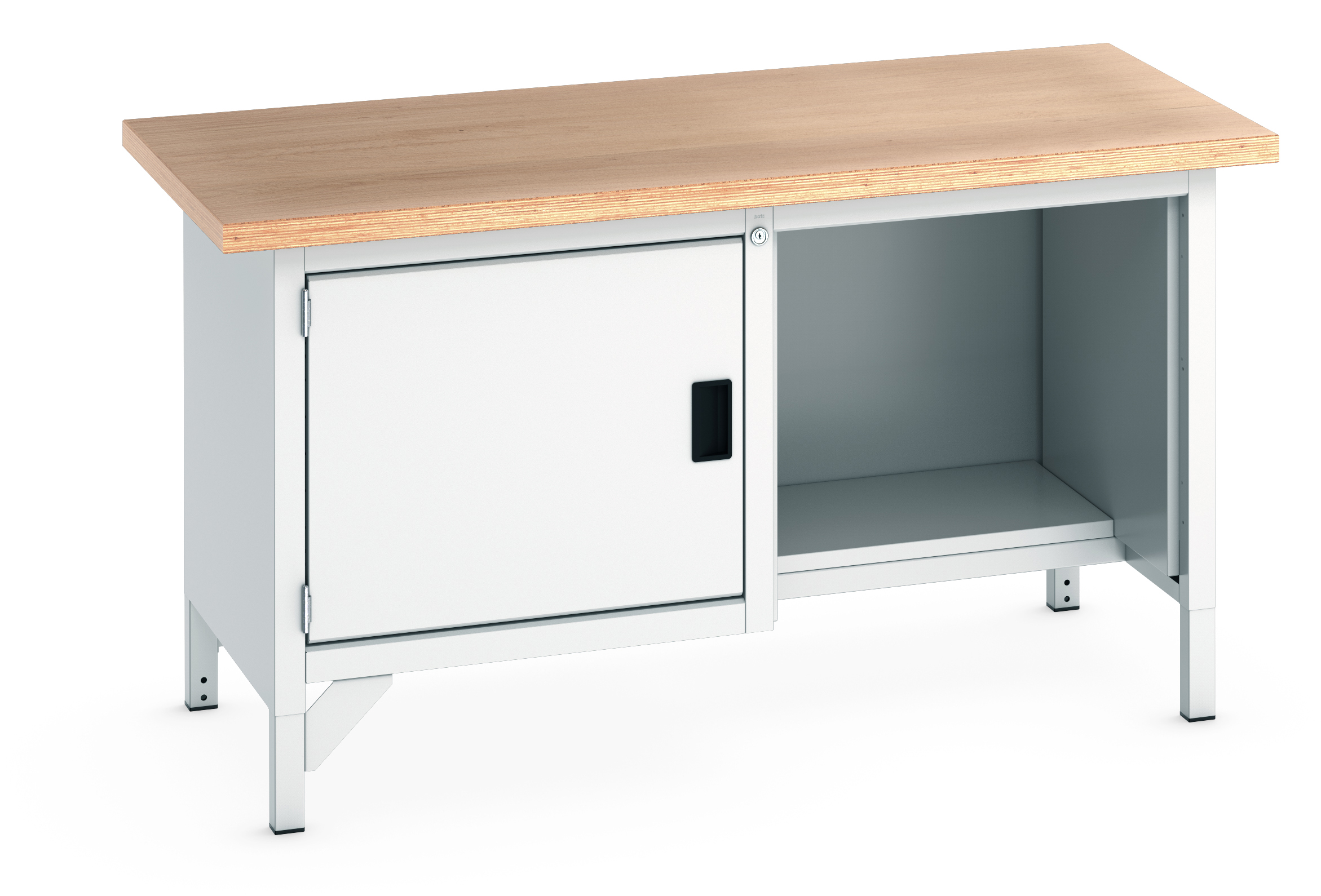 Bott Cubio Storage Bench With Full Cupboard / Open With Half Depth Base Shelf - 41002034.16V