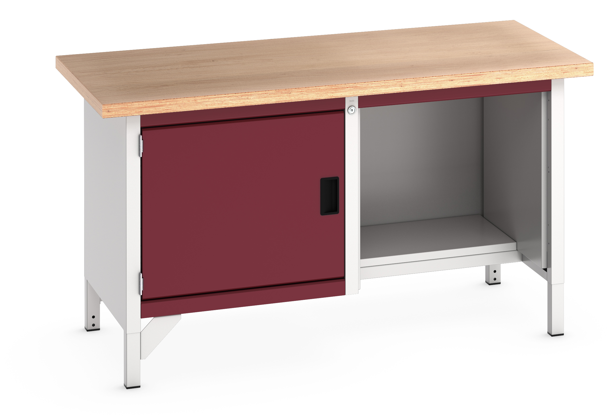 Bott Cubio Storage Bench With Full Cupboard / Open With Half Depth Base Shelf - 41002034.24V
