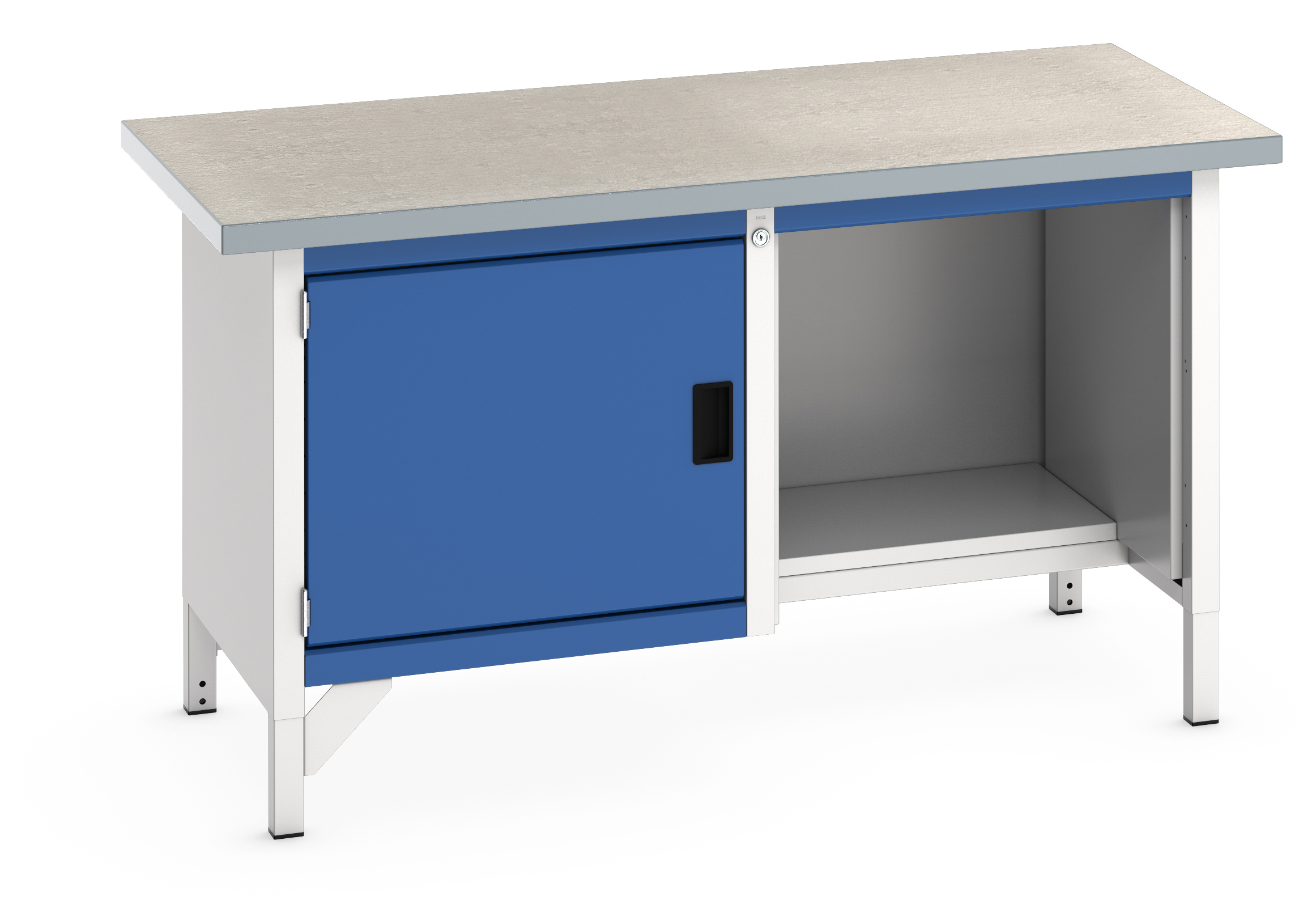 Bott Cubio Storage Bench With Full Cupboard / Open With Half Depth Base Shelf - 41002036.11V