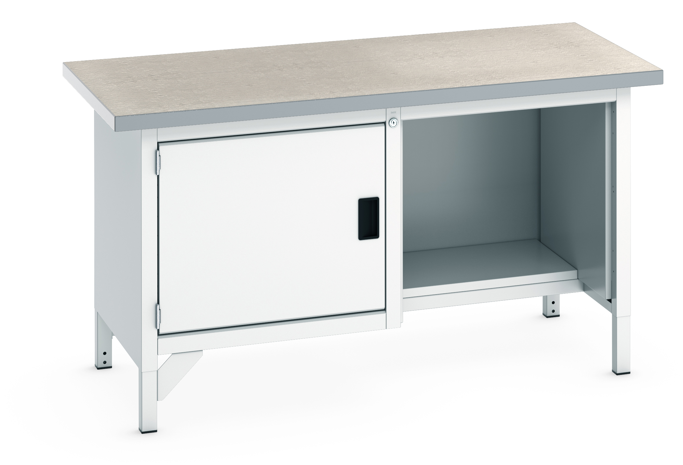 Bott Cubio Storage Bench With Full Cupboard / Open With Half Depth Base Shelf - 41002036.16V