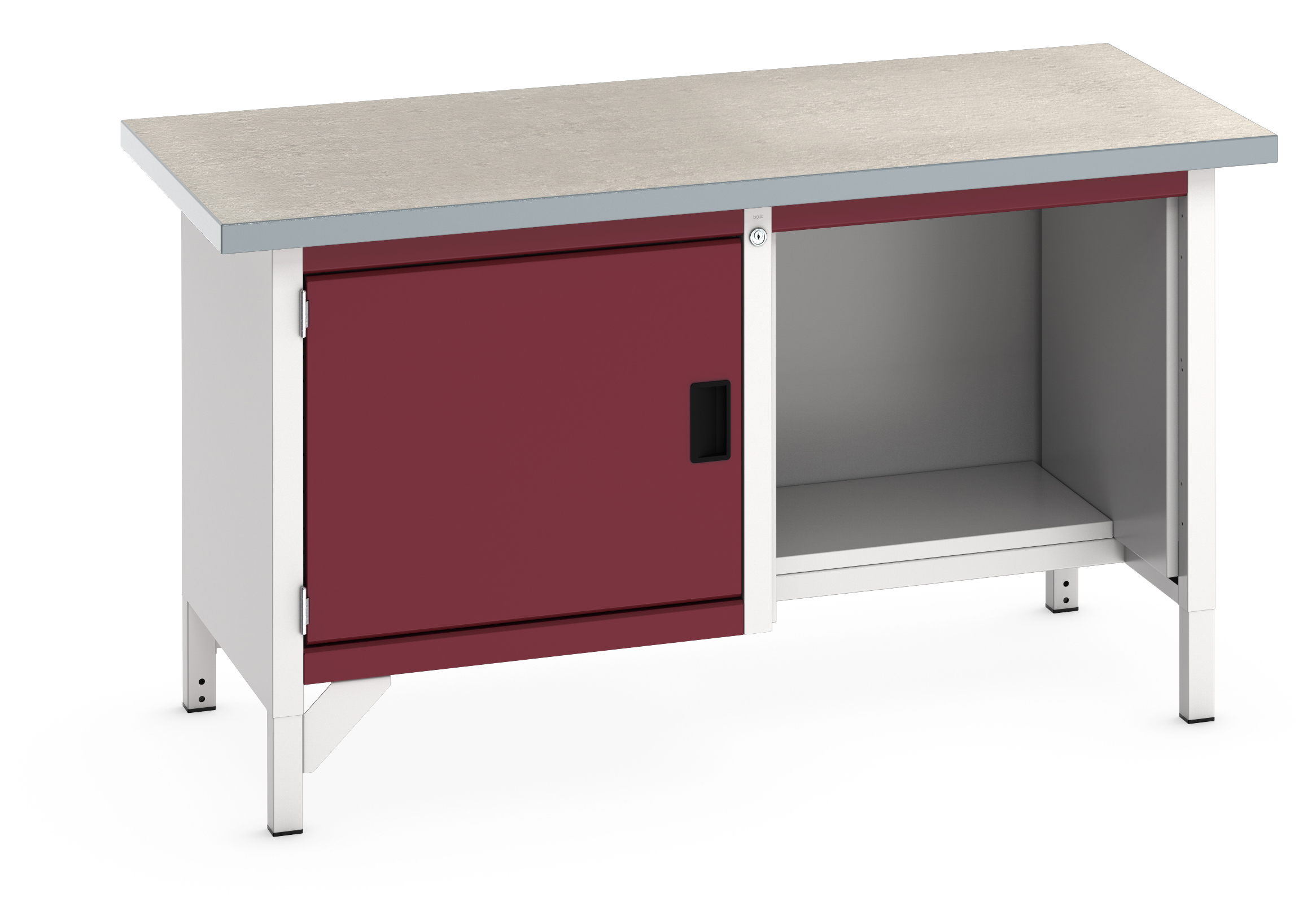 Bott Cubio Storage Bench With Full Cupboard / Open With Half Depth Base Shelf - 41002036.24V