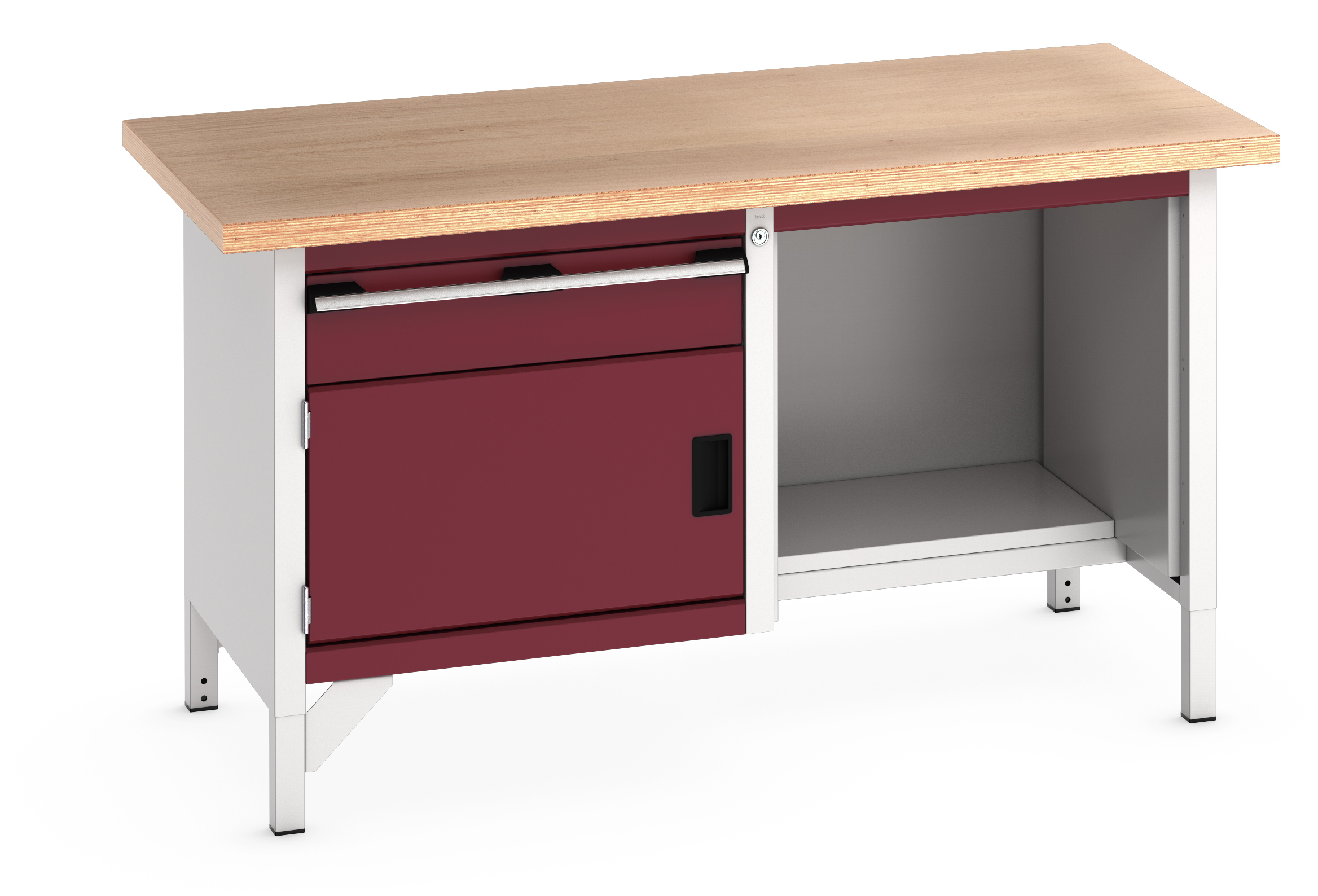 Bott Cubio Storage Bench With 1 Drawer-Door Cabinet / Open With Half Depth Base Shelf - 41002037.24V