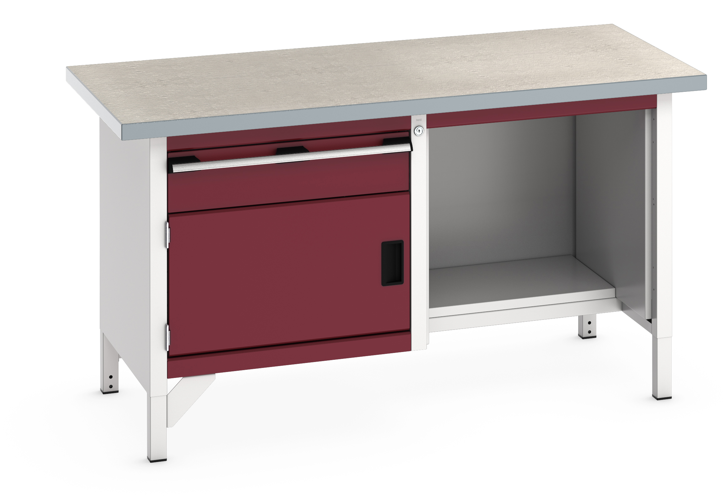 Bott Cubio Storage Bench With 1 Drawer-Door Cabinet / Open With Half Depth Base Shelf - 41002039.24V