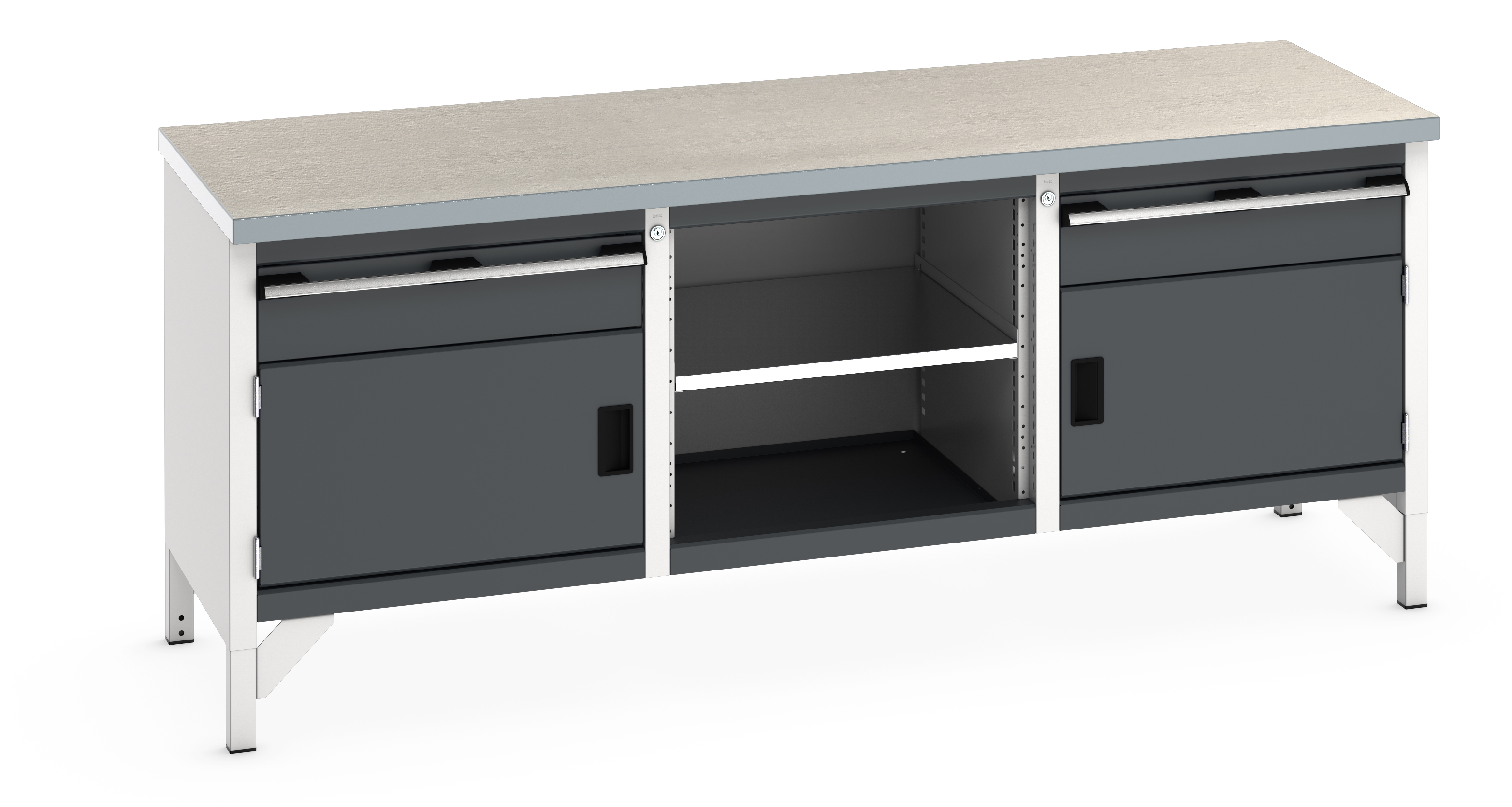 Bott Cubio Storage Bench With 1 Drawer-Door Cabinet / Open Cupboard / 1 Drawer-Door Cabinet - 41002054.19V