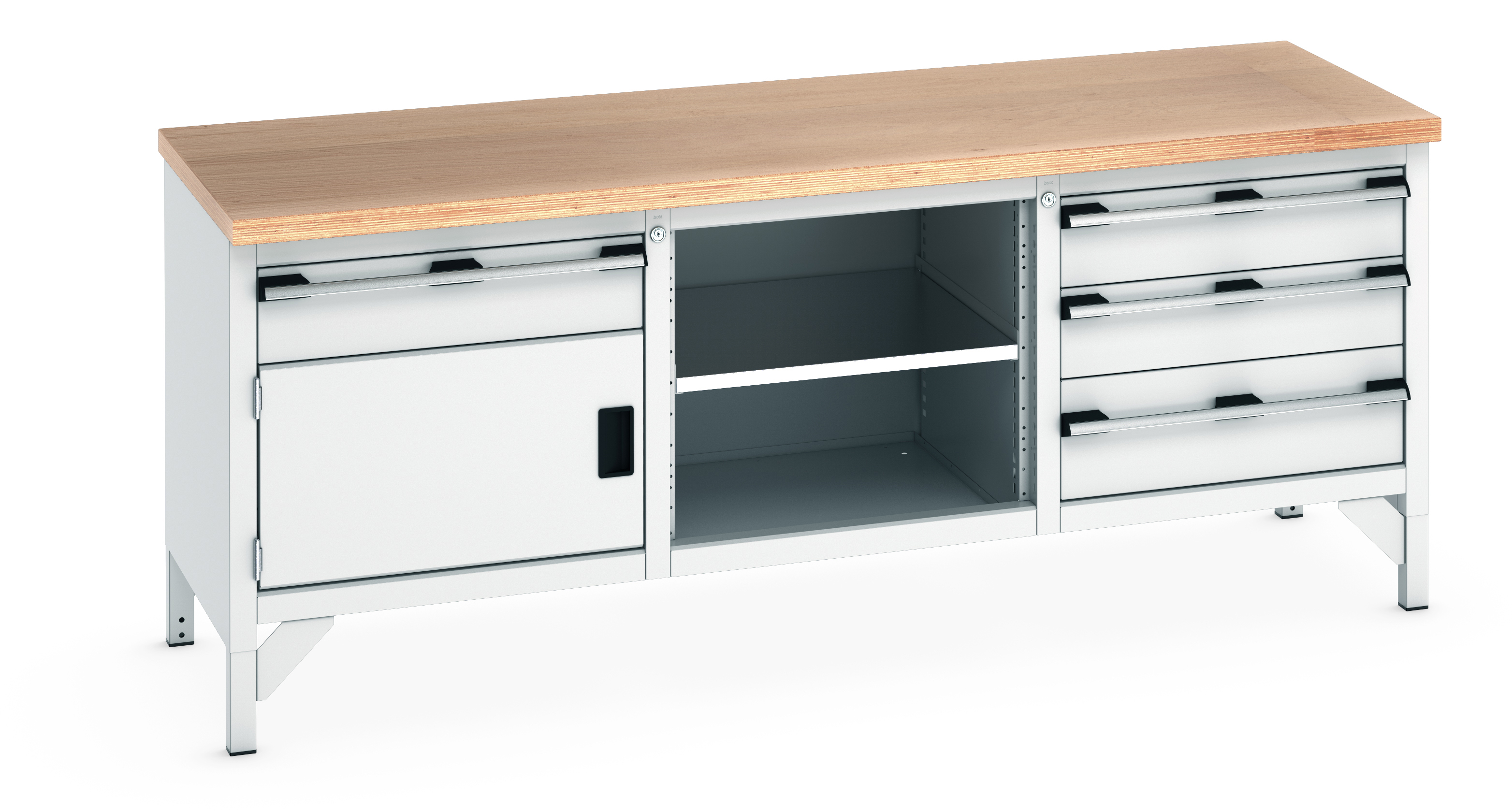 Bott Cubio Storage Bench With 1 Drawer-Door Cabinet / Open Cupboard / 3 Drawer Cabinet - 41002058.16V