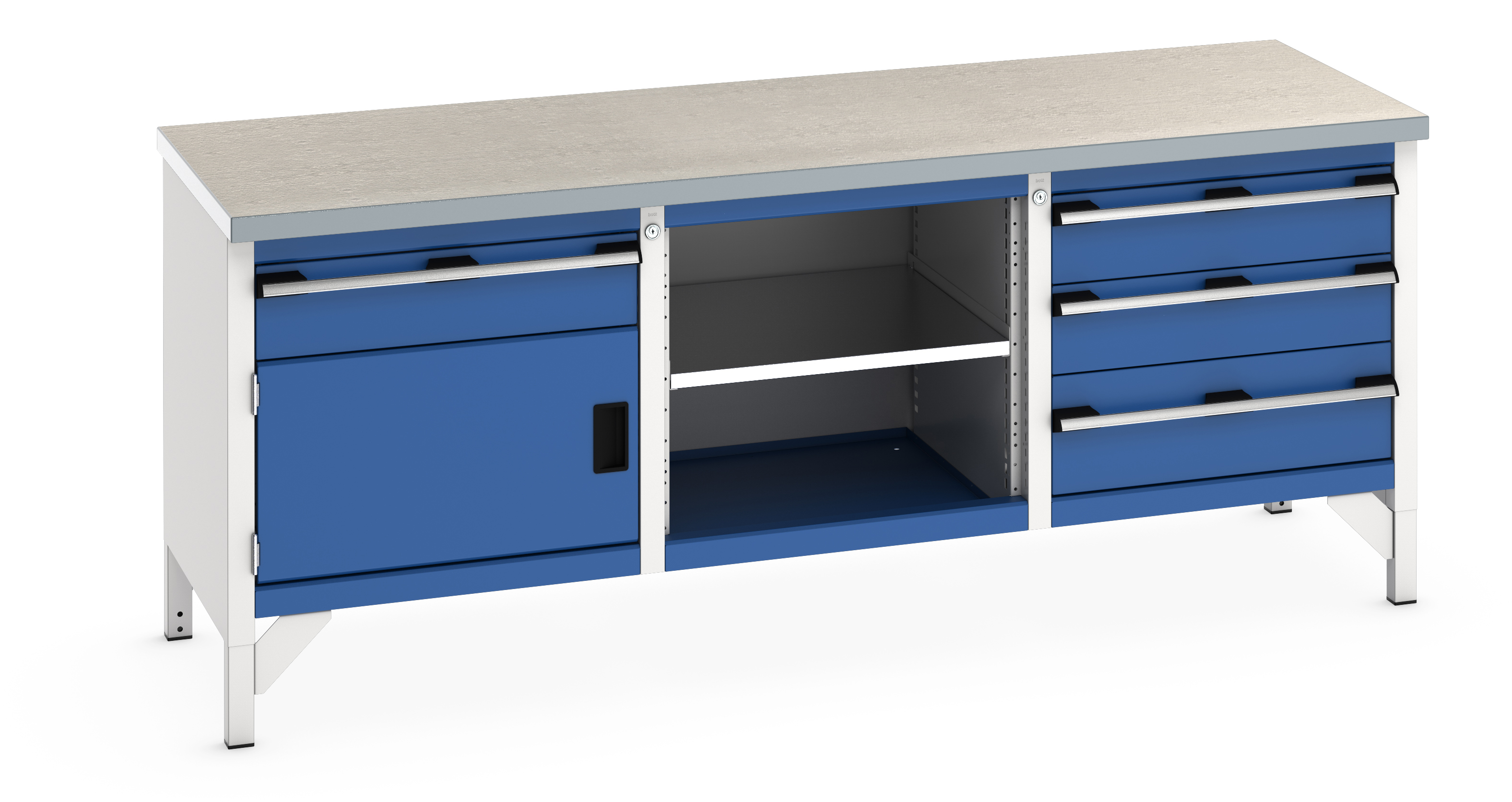 Bott Cubio Storage Bench With 1 Drawer-Door Cabinet / Open Cupboard / 3 Drawer Cabinet - 41002060.11V