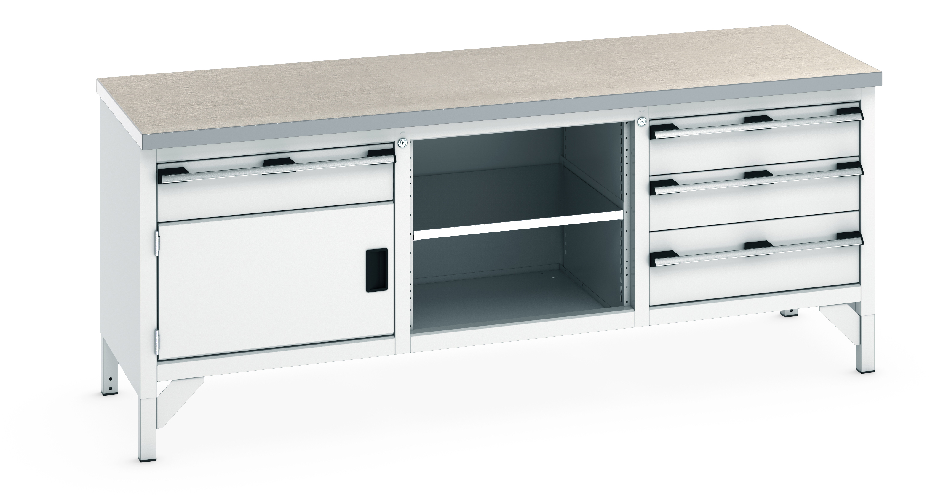 Bott Cubio Storage Bench With 1 Drawer-Door Cabinet / Open Cupboard / 3 Drawer Cabinet - 41002060.16V