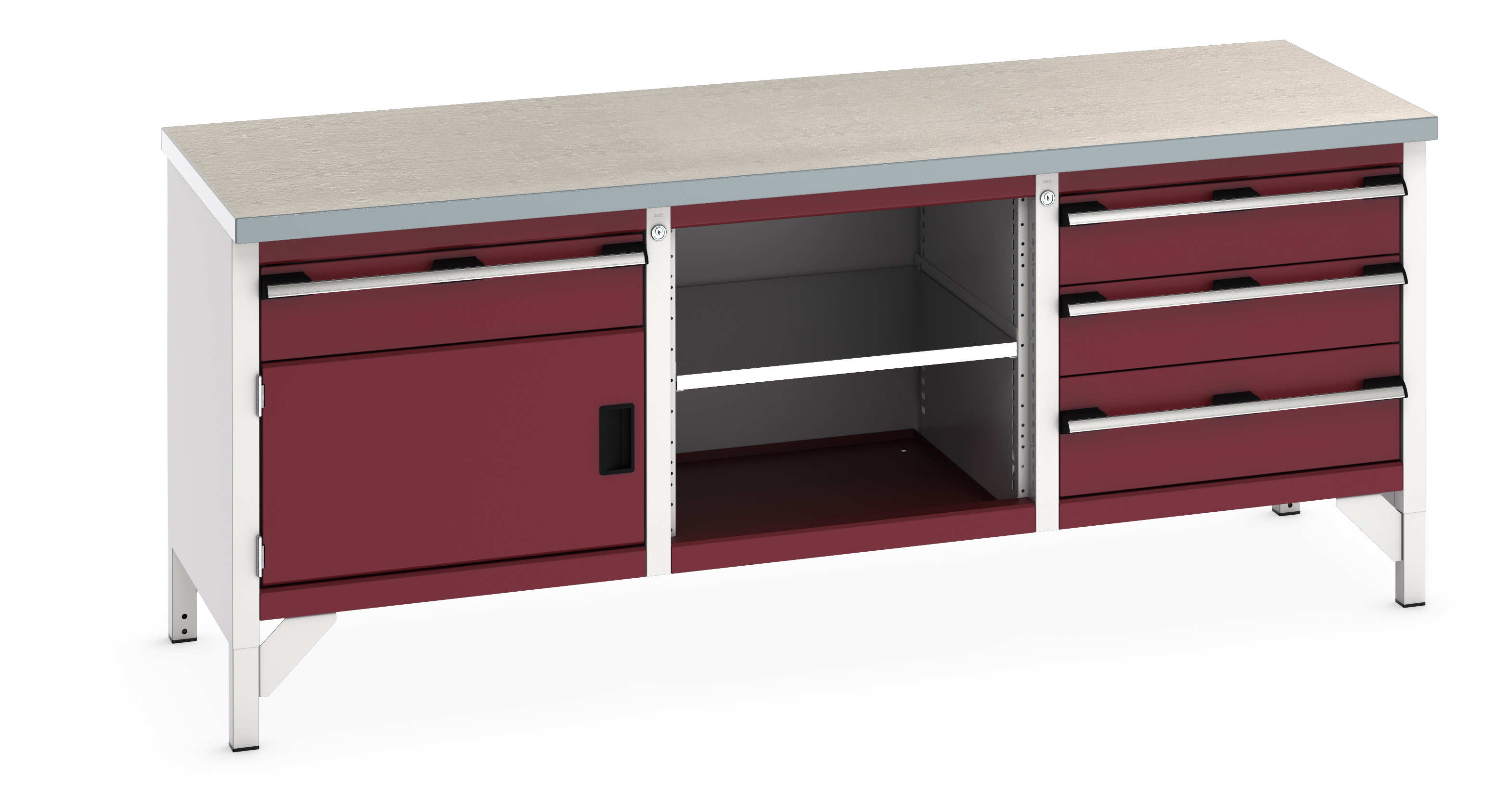 Bott Cubio Storage Bench With 1 Drawer-Door Cabinet / Open Cupboard / 3 Drawer Cabinet - 41002060.24V