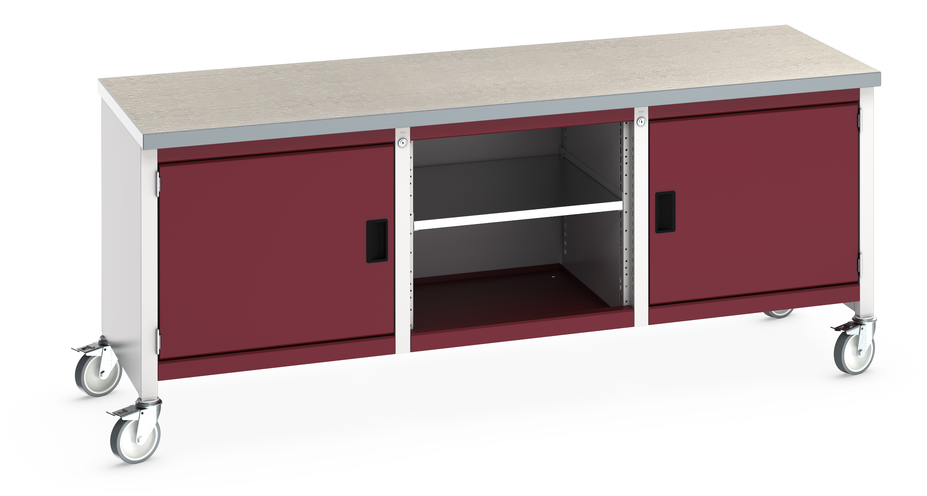 Bott Cubio Mobile Storage Bench With Full Cupboard / Open Cupboard /Full Cupboard - 41002120.24V