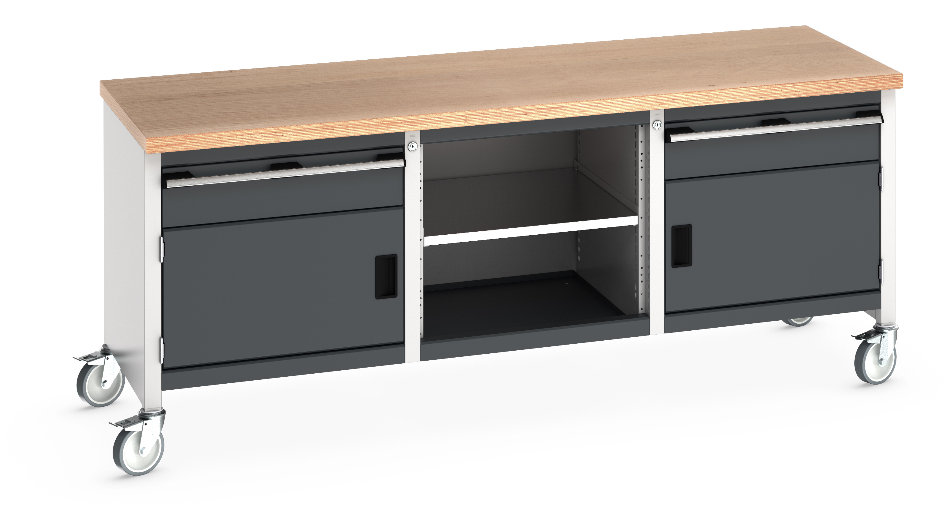 Bott Cubio Mobile Storage Bench With 1 Drawer-Door Cabinet / Open Cupboard / 1 Drawer-Door Cabinet - 41002121.19V