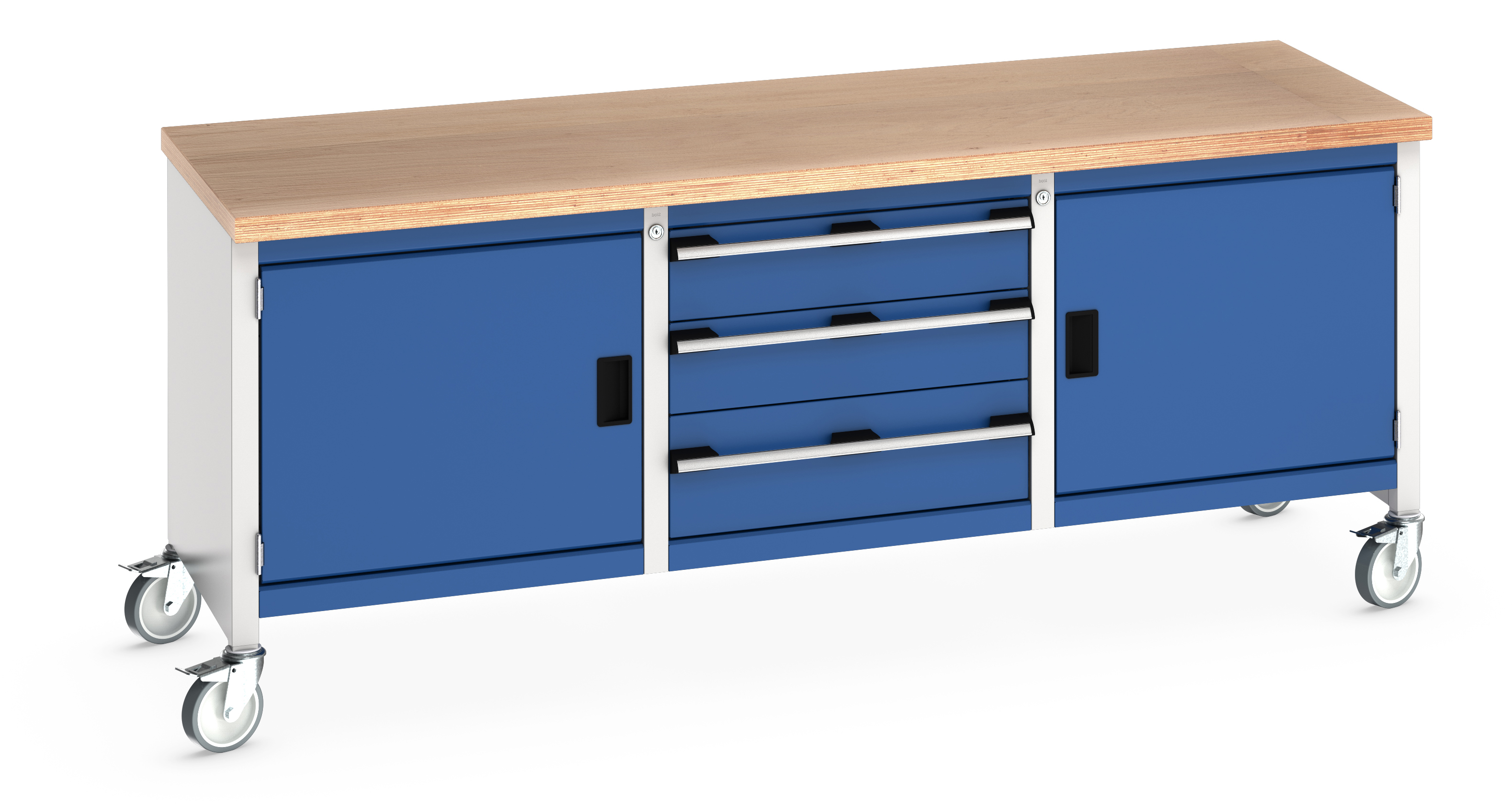 Bott Cubio Mobile Storage Bench With Full Cupboard / 3 Drawer Cabinet / Full Cupboard - 41002124.11V