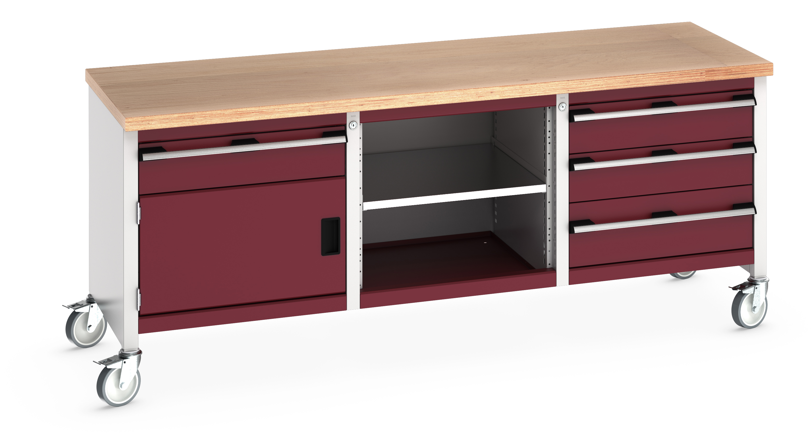 Bott Cubio Mobile Storage Bench With 1 Drawer-Door Cabinet / Open Cupboard / 3 Drawer Cabinet - 41002127.24V
