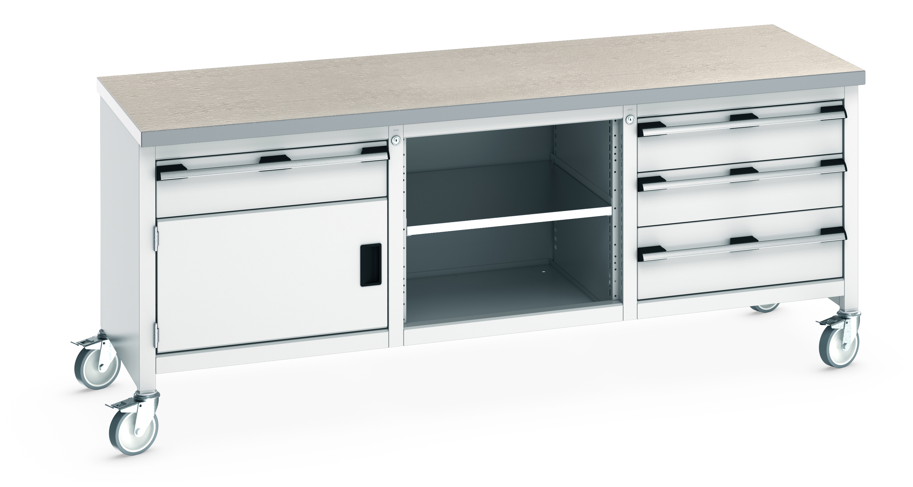 Bott Cubio Mobile Storage Bench With 1 Drawer-Door Cabinet / Open Cupboard / 3 Drawer Cabinet - 41002129.16V