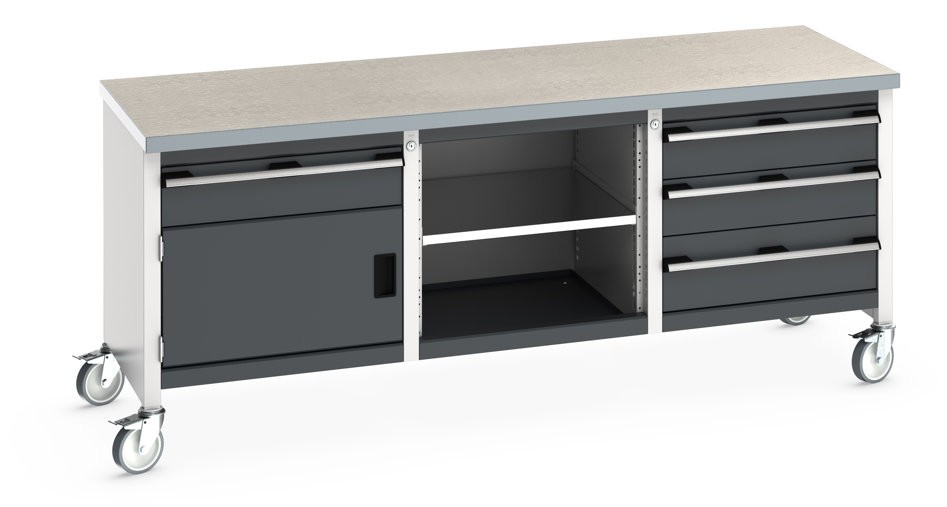 Bott Cubio Mobile Storage Bench With 1 Drawer-Door Cabinet / Open Cupboard / 3 Drawer Cabinet - 41002129.19V