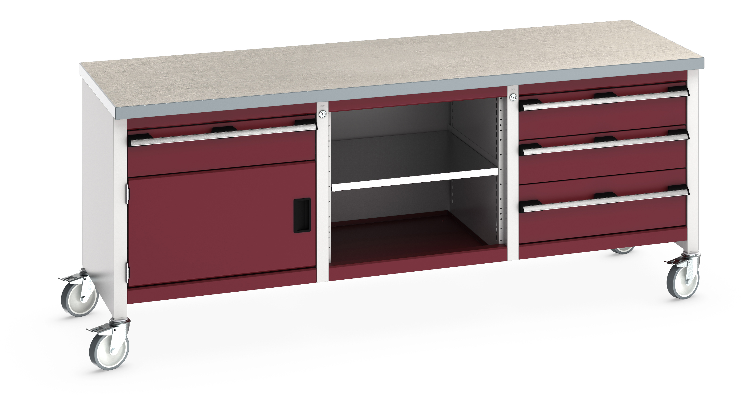 Bott Cubio Mobile Storage Bench With 1 Drawer-Door Cabinet / Open Cupboard / 3 Drawer Cabinet - 41002129.24V