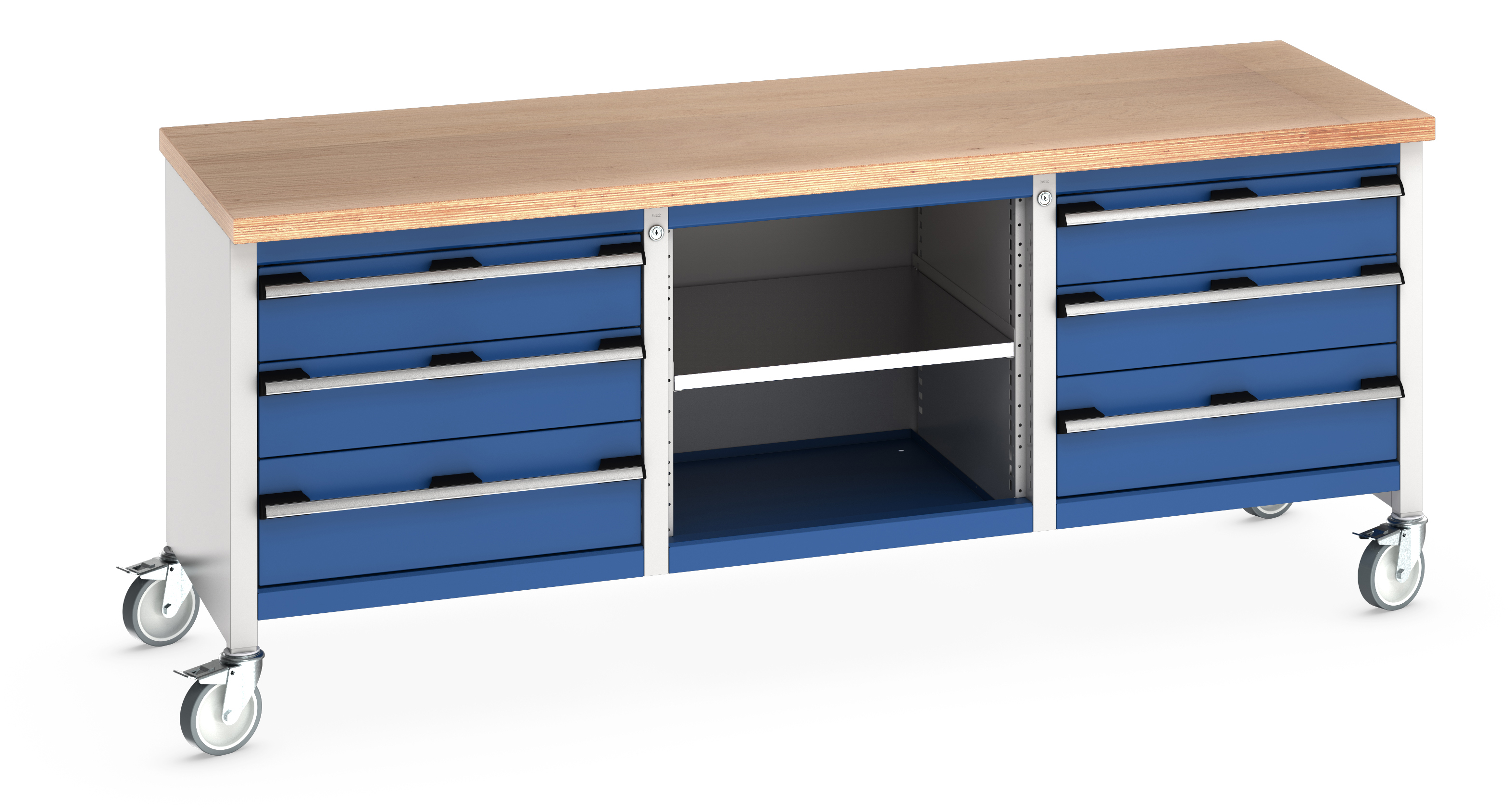 Bott Cubio Mobile Storage Bench With 3 Drawer Cabinet / Open Cupboard / 3 Drawer Cabinet - 41002130.11V