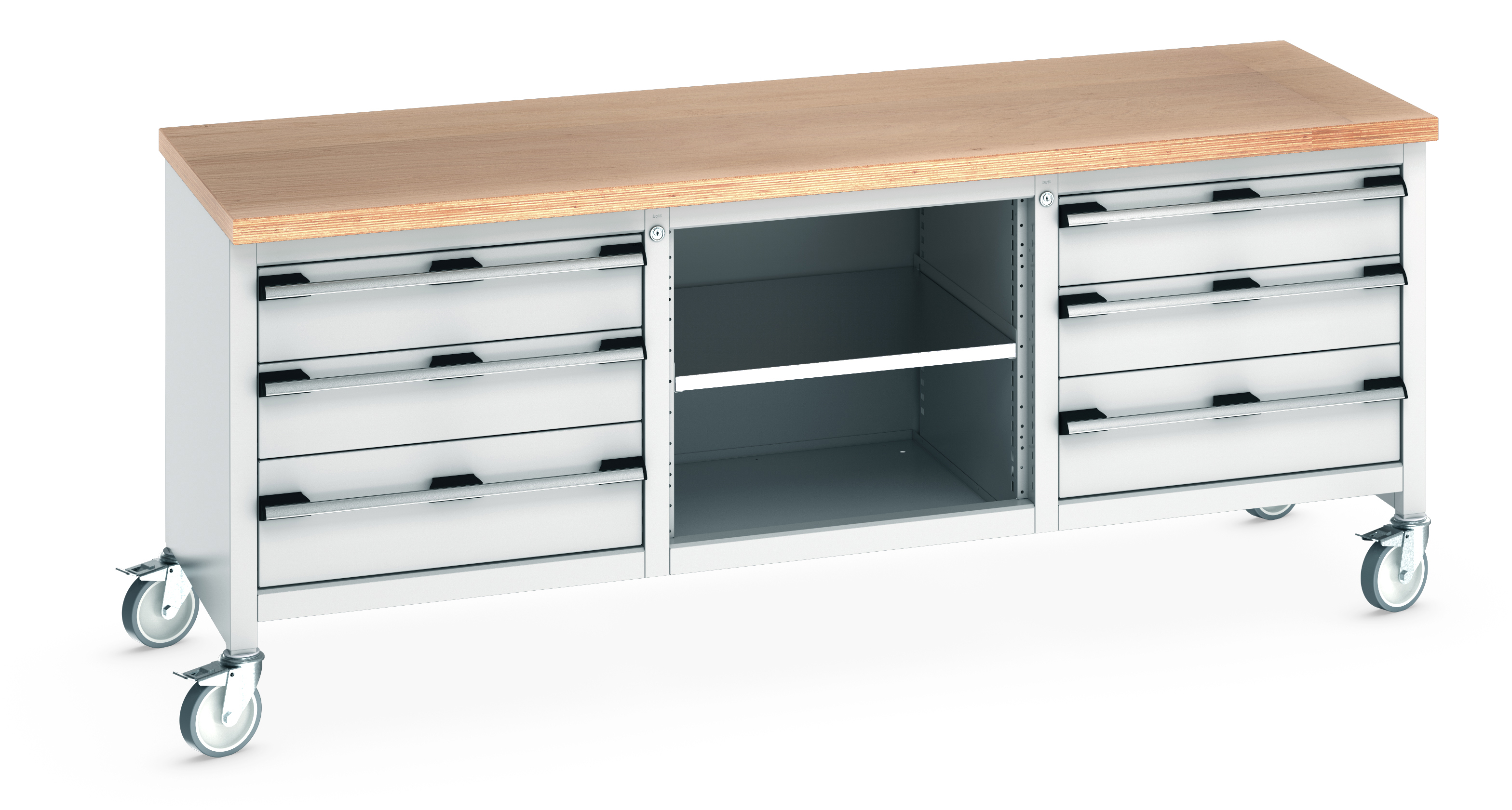 Bott Cubio Mobile Storage Bench With 3 Drawer Cabinet / Open Cupboard / 3 Drawer Cabinet - 41002130.16V