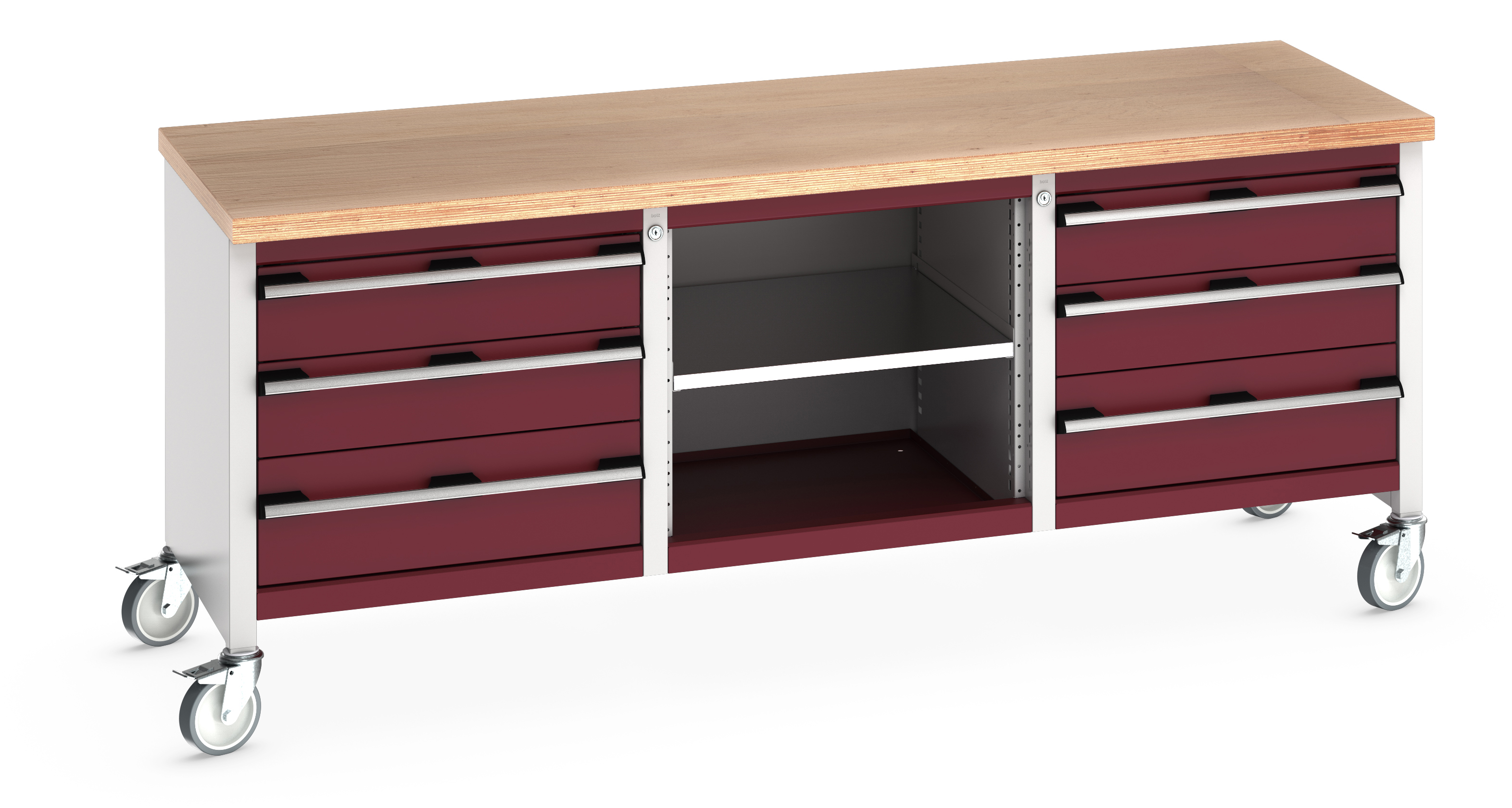 Bott Cubio Mobile Storage Bench With 3 Drawer Cabinet / Open Cupboard / 3 Drawer Cabinet - 41002130.24V