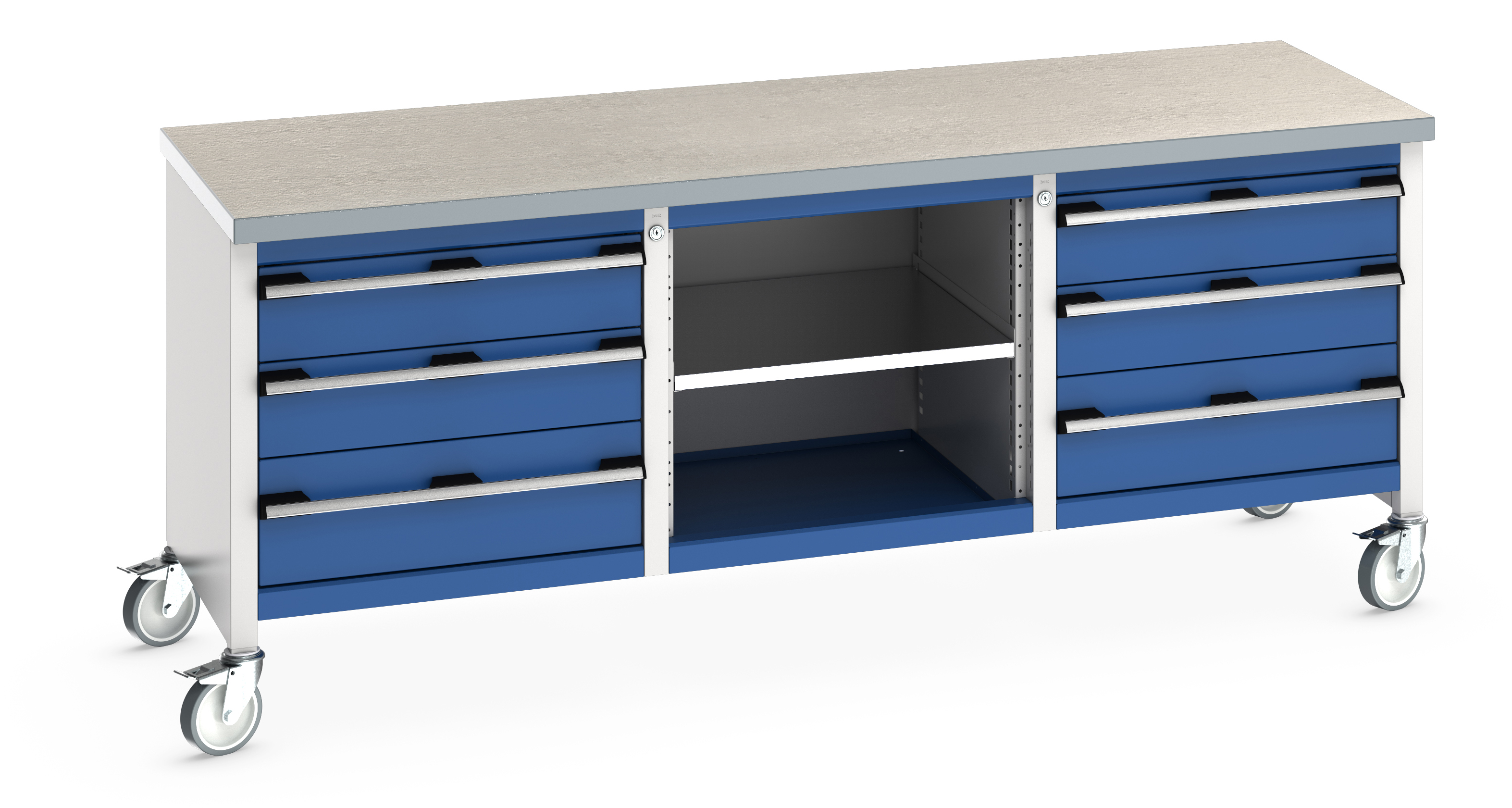 Bott Cubio Mobile Storage Bench With 3 Drawer Cabinet / Open Cupboard / 3 Drawer Cabinet - 41002132.11V