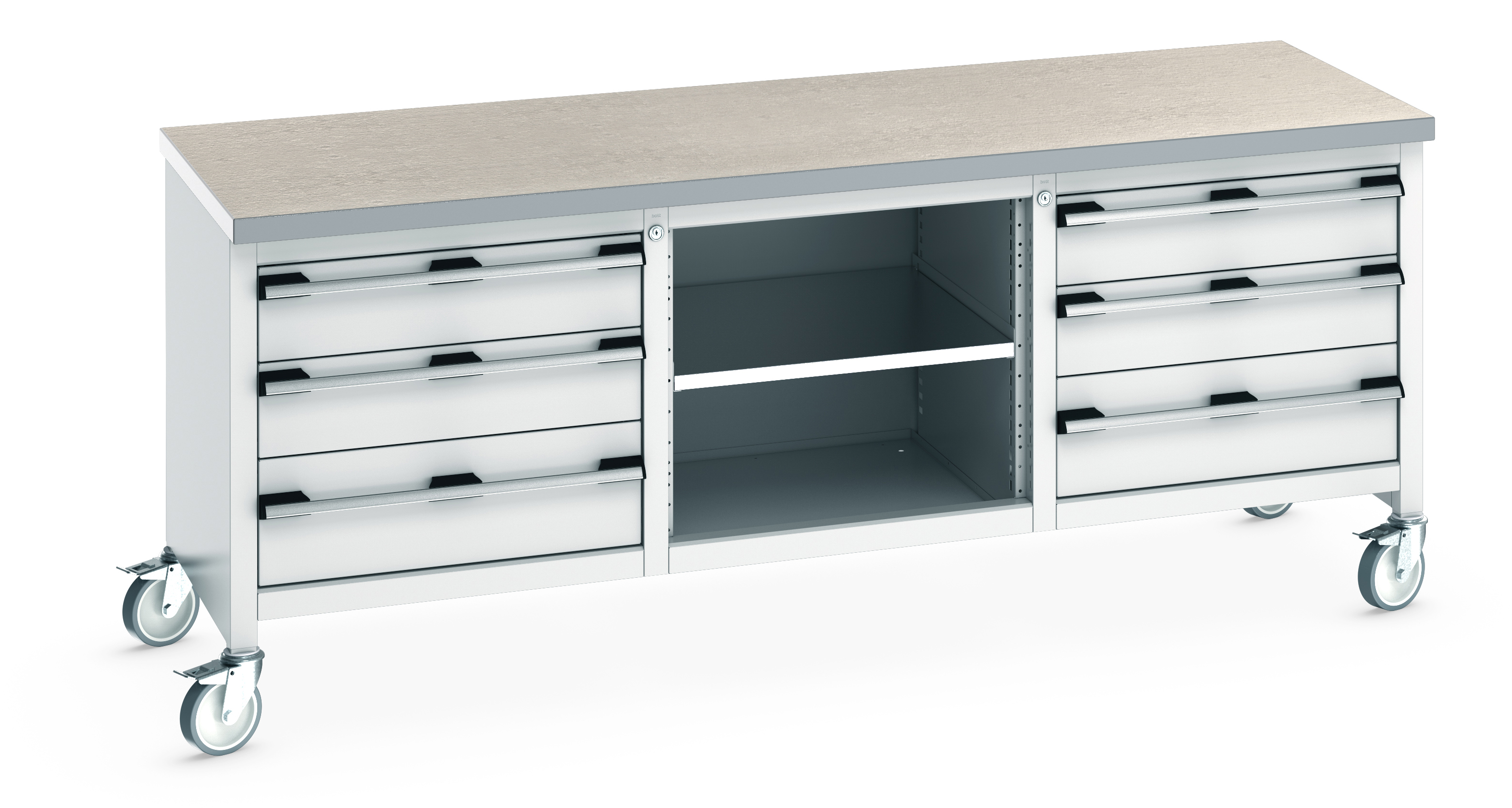 Bott Cubio Mobile Storage Bench With 3 Drawer Cabinet / Open Cupboard / 3 Drawer Cabinet - 41002132.16V