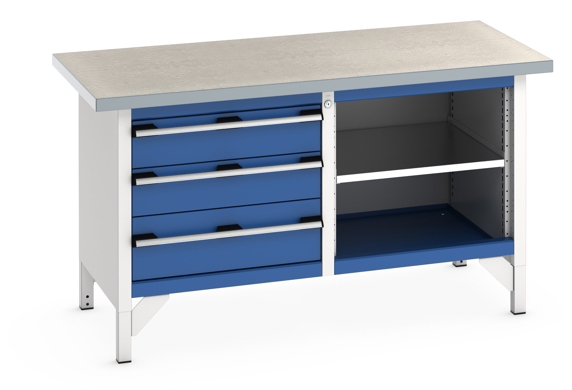 Bott Cubio Storage Bench With 3 Drawer Cabinet / Open Cupboard - 41002167.11V