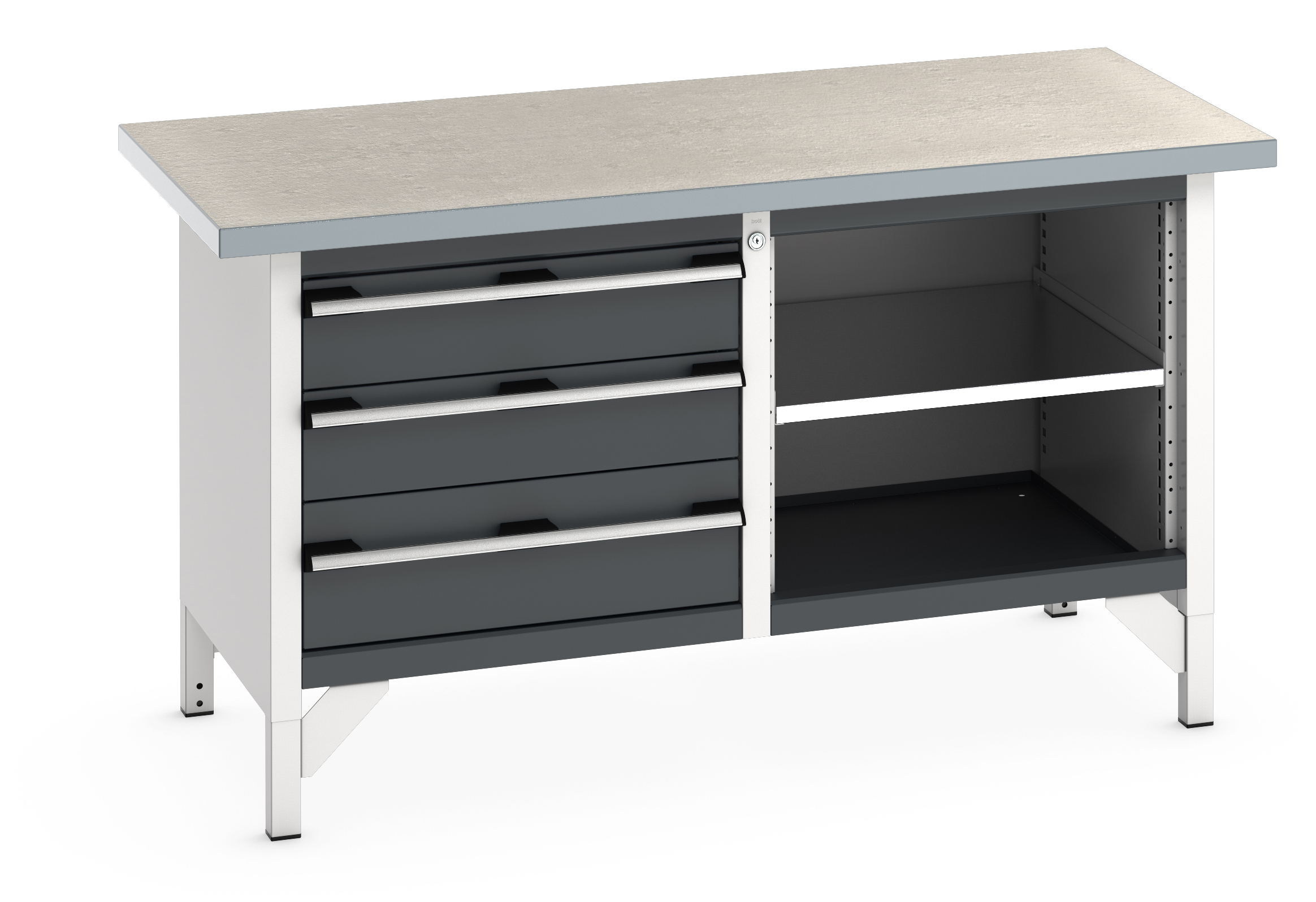 Bott Cubio Storage Bench With 3 Drawer Cabinet / Open Cupboard - 41002167.19V
