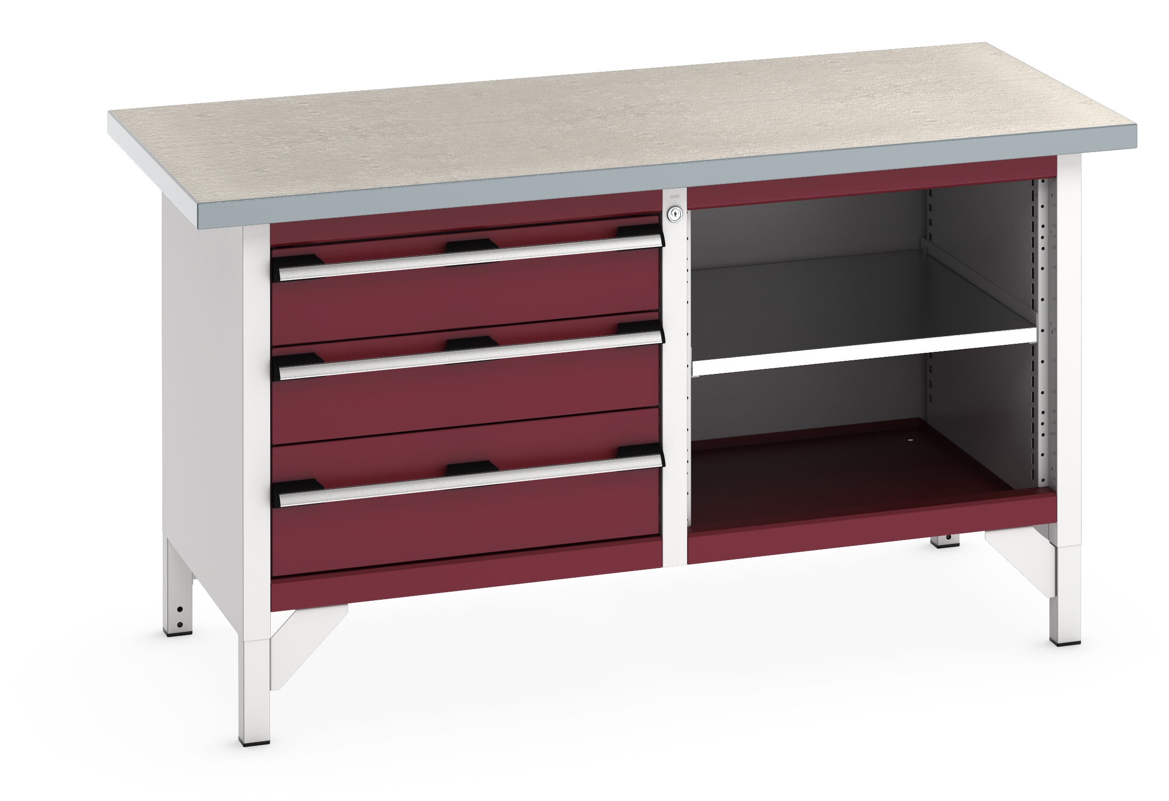 Bott Cubio Storage Bench With 3 Drawer Cabinet / Open Cupboard - 41002167.24V